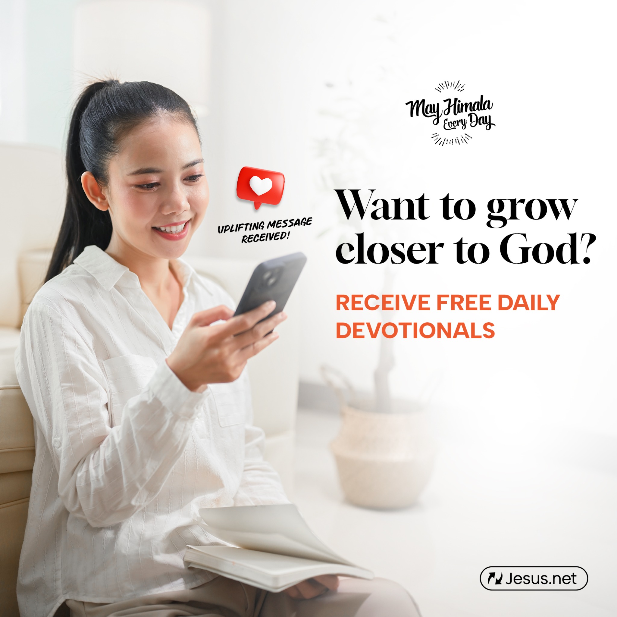 May Himala Every Day Facebook ad: Want to Grow Spiritually? Join for FREE.