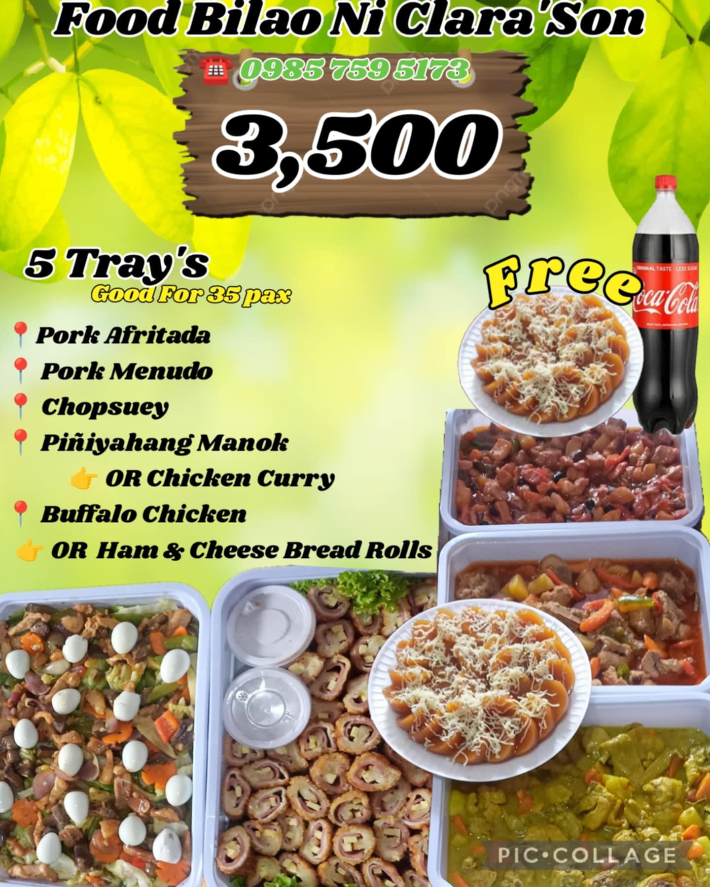 Food Bilao ni Clara'son Facebook ad