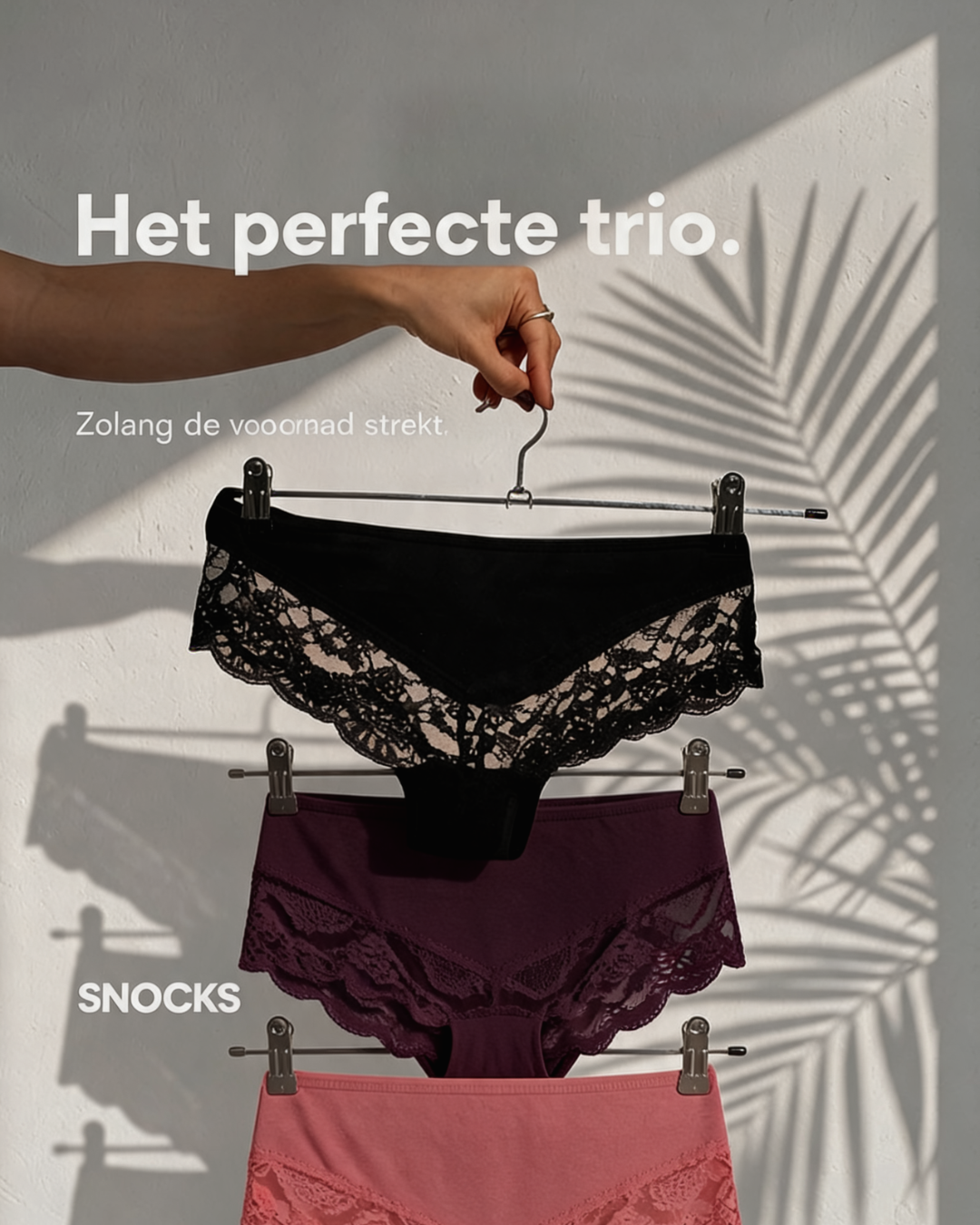 Snocks Facebook ad: Hipsterslips met kant van SNOCKS