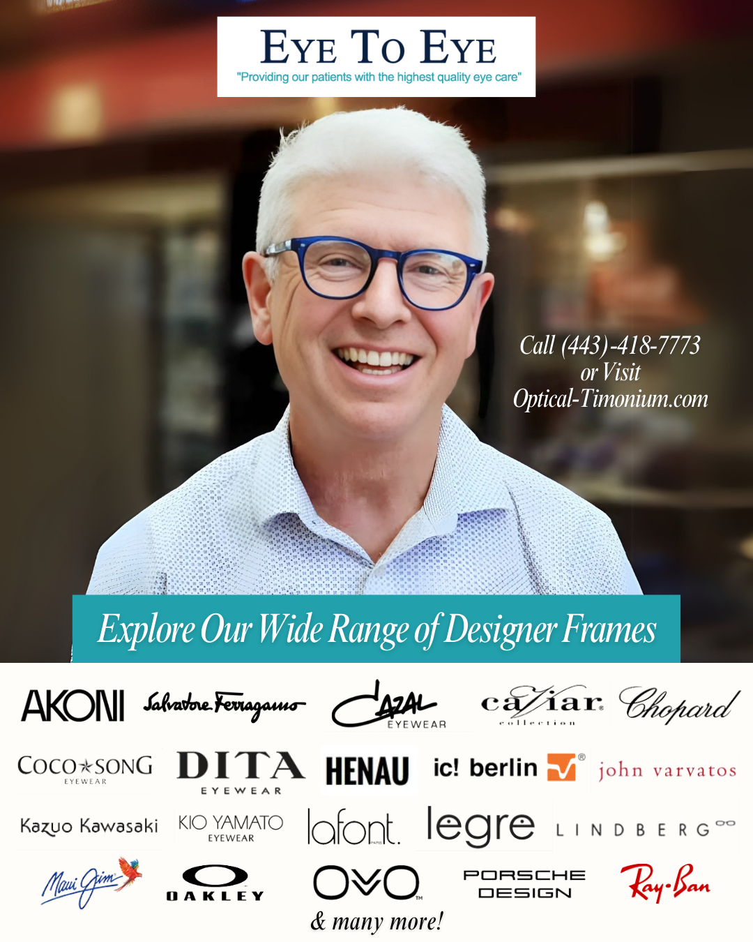 The Office of Dr. Aaron Tropmann & Dr. Gary Oyster Facebook ad: Premium Eyewear for Every Personality