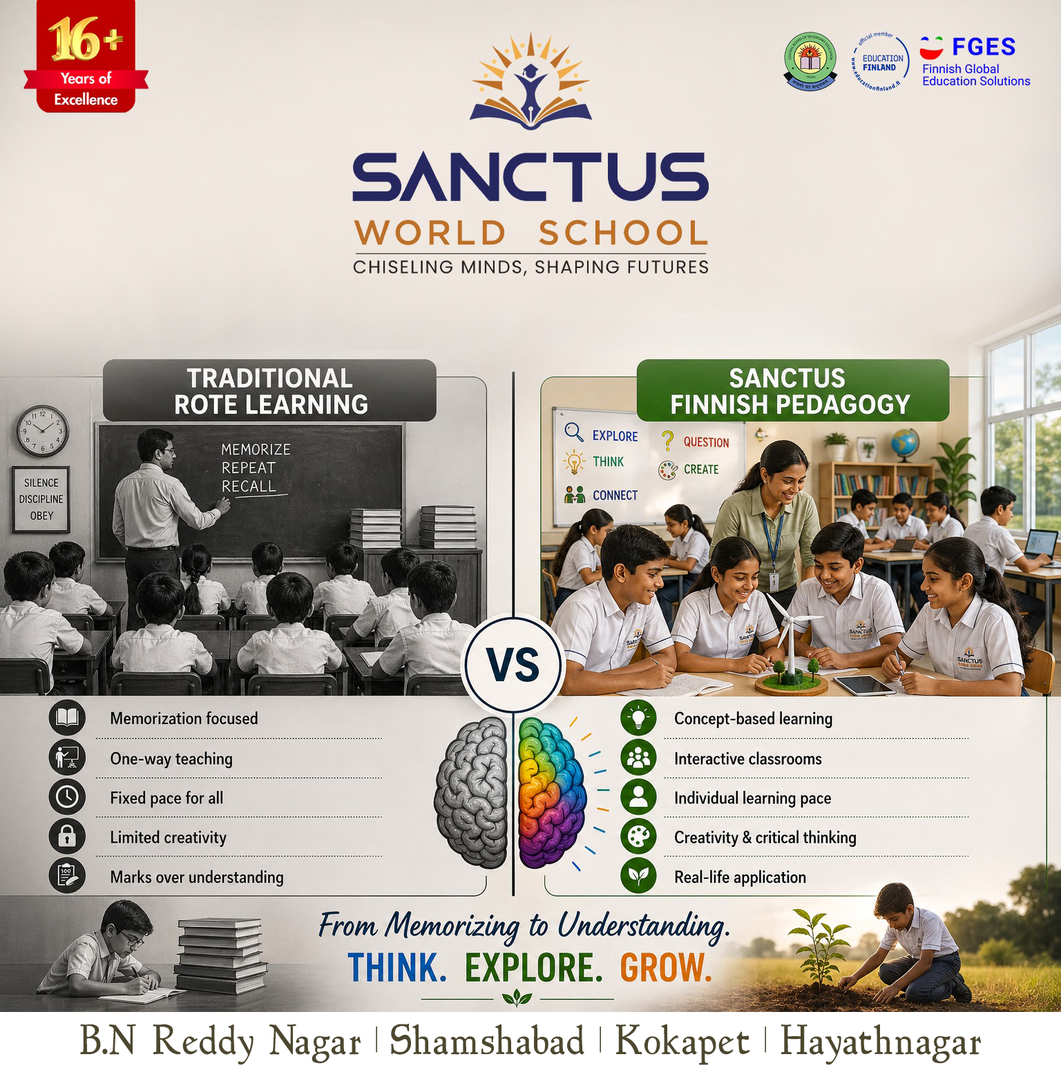 Sanctus World School Hayathnagar Facebook ad