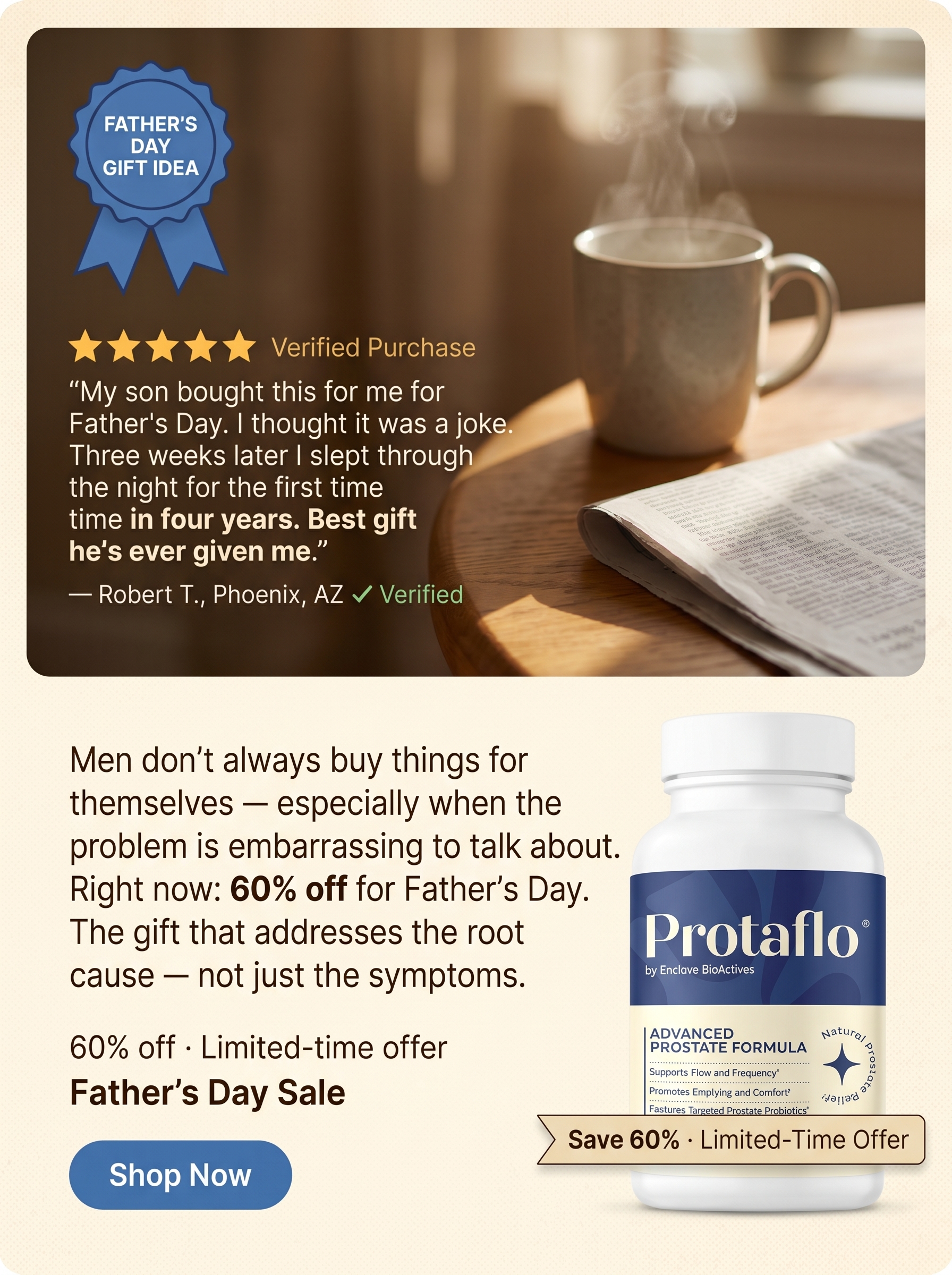 Protaflo Facebook ad