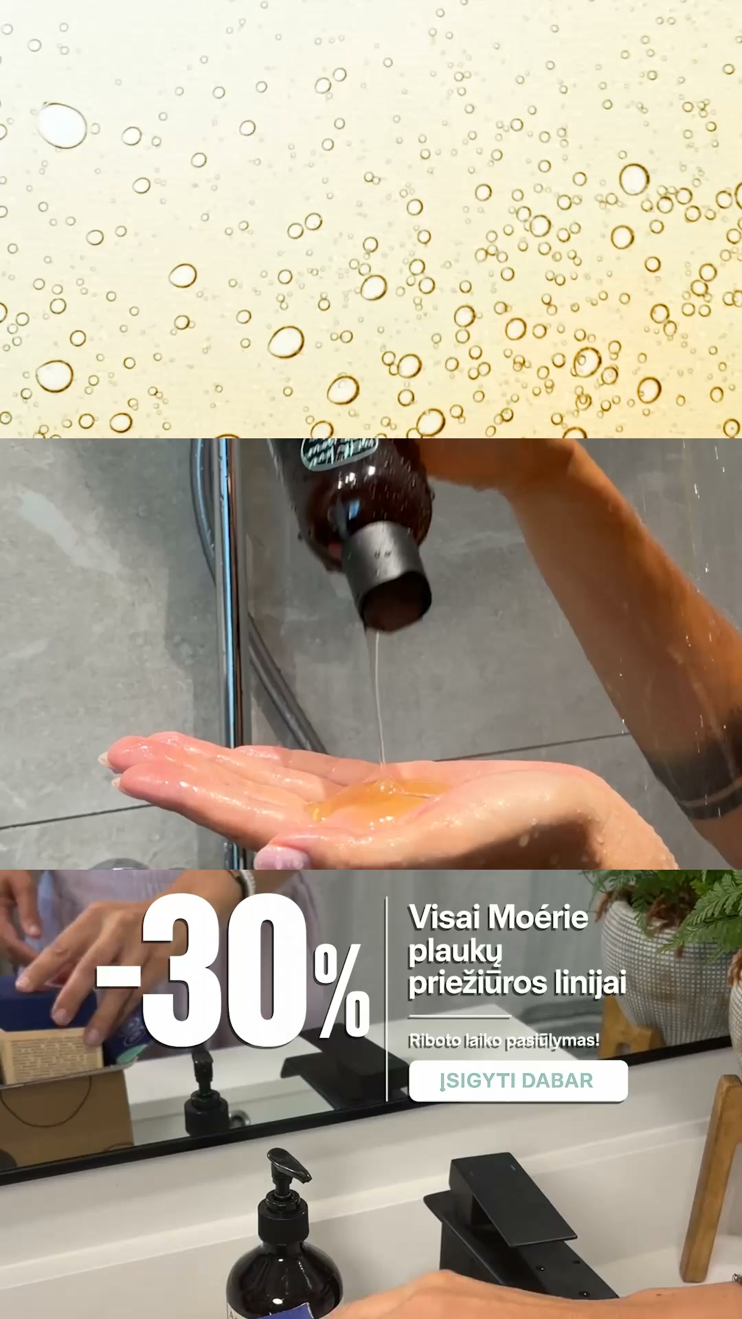Moérie Beauty Facebook ad: -30% Visiems Produktams