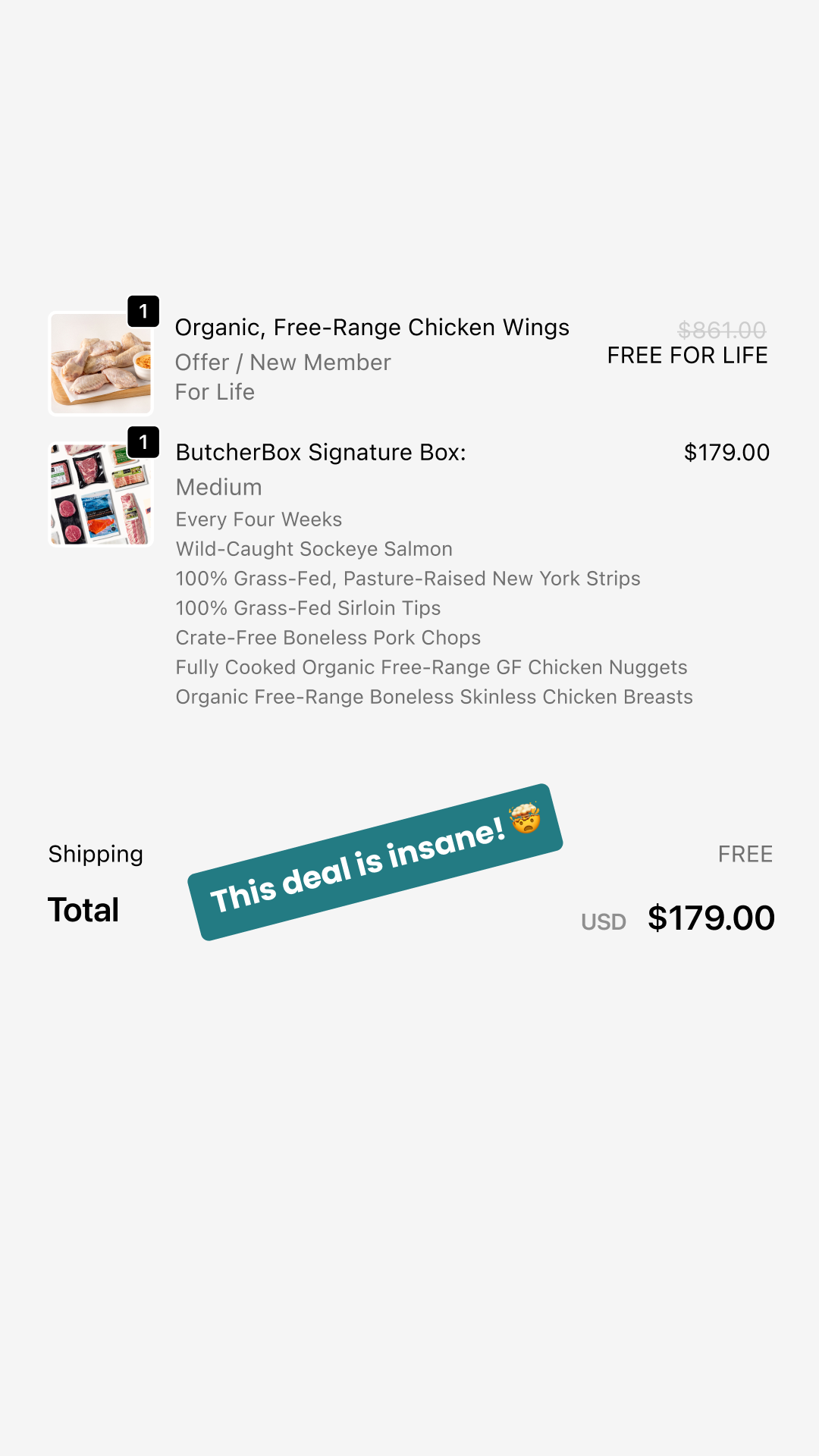 ButcherBox Facebook ad