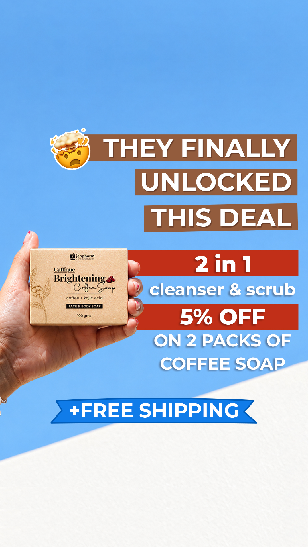Jenpharm Life Sciences Facebook ad: Coffee Soap Full Launch, 20% OFF
