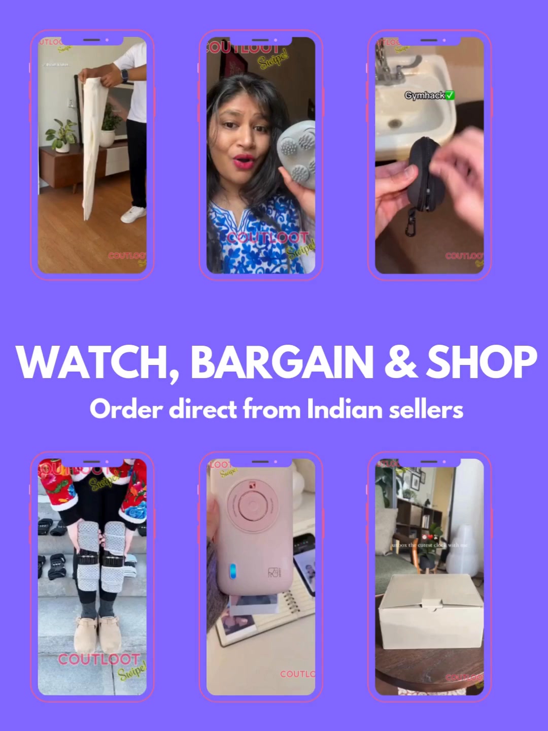CoutLoot Online App Facebook ad: Instagram Reels shopping