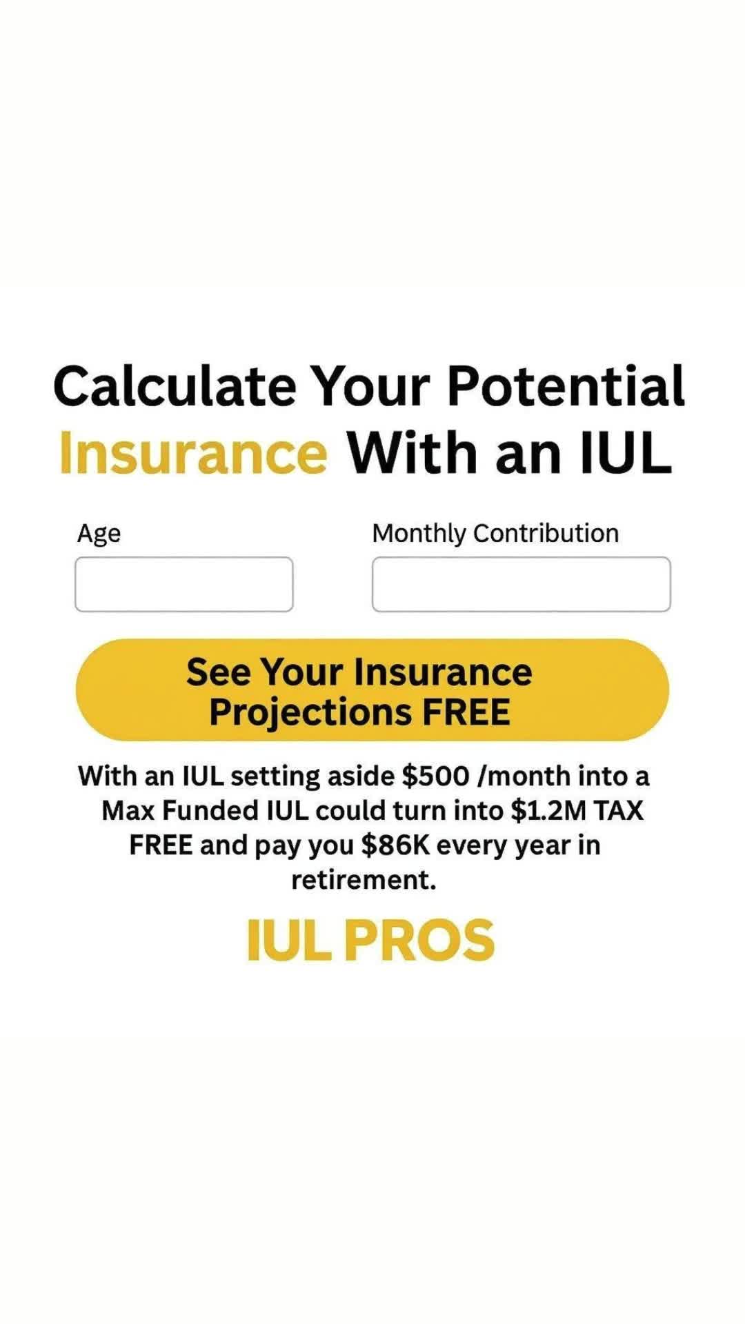 IUL Marketplace Facebook ad: Indexed Universal Life (IUL)