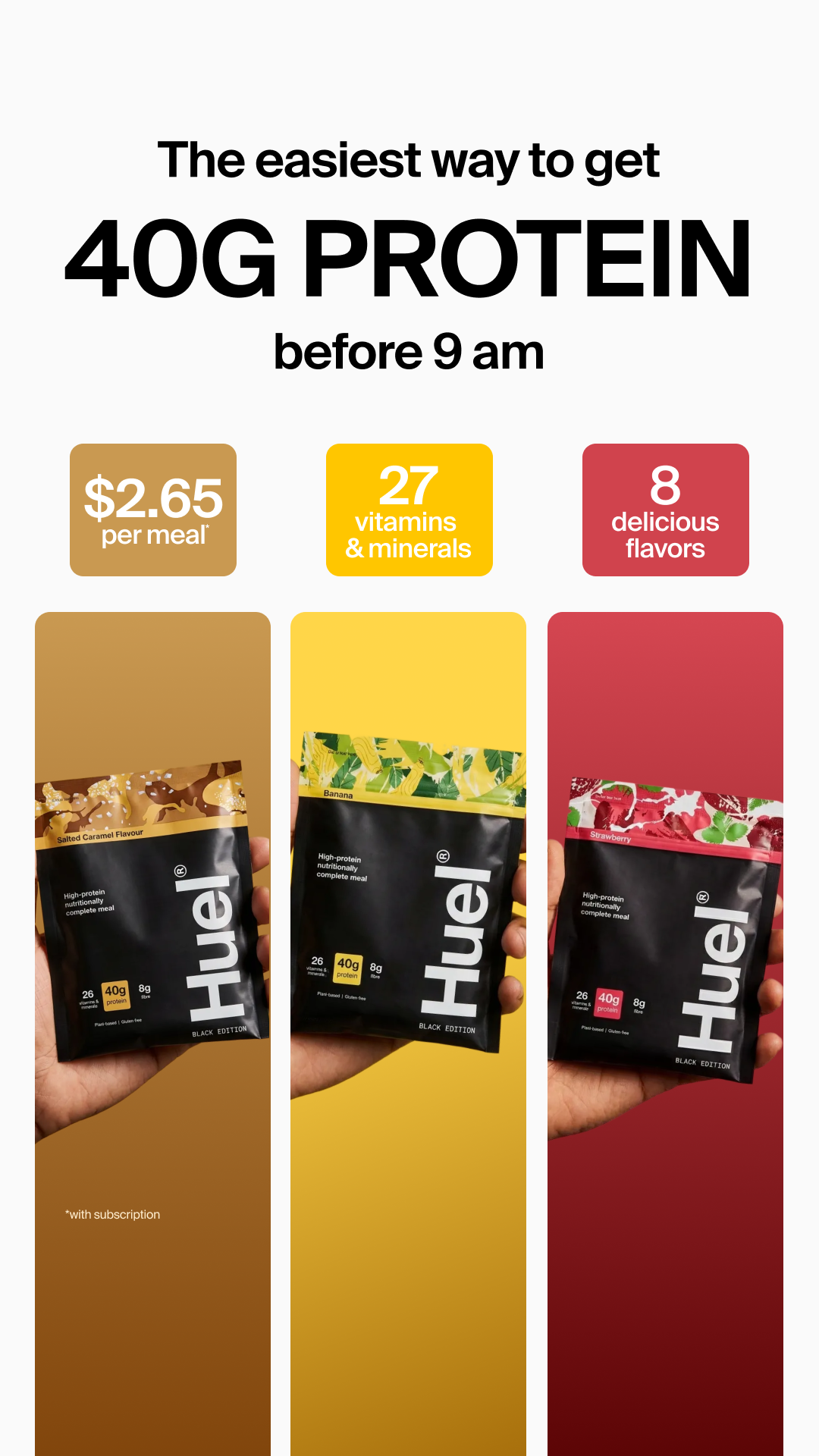 Huel Facebook ad