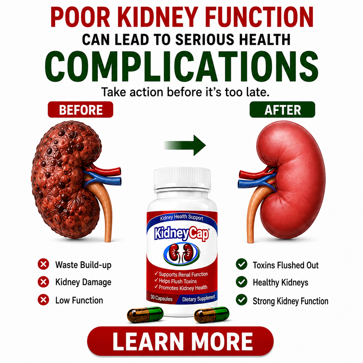 Wellness Hope Facebook ad: DON'T WAIT UNTIL YOUR KIDNEYS FORCE YOU TO PAY ATTENTION.PAY