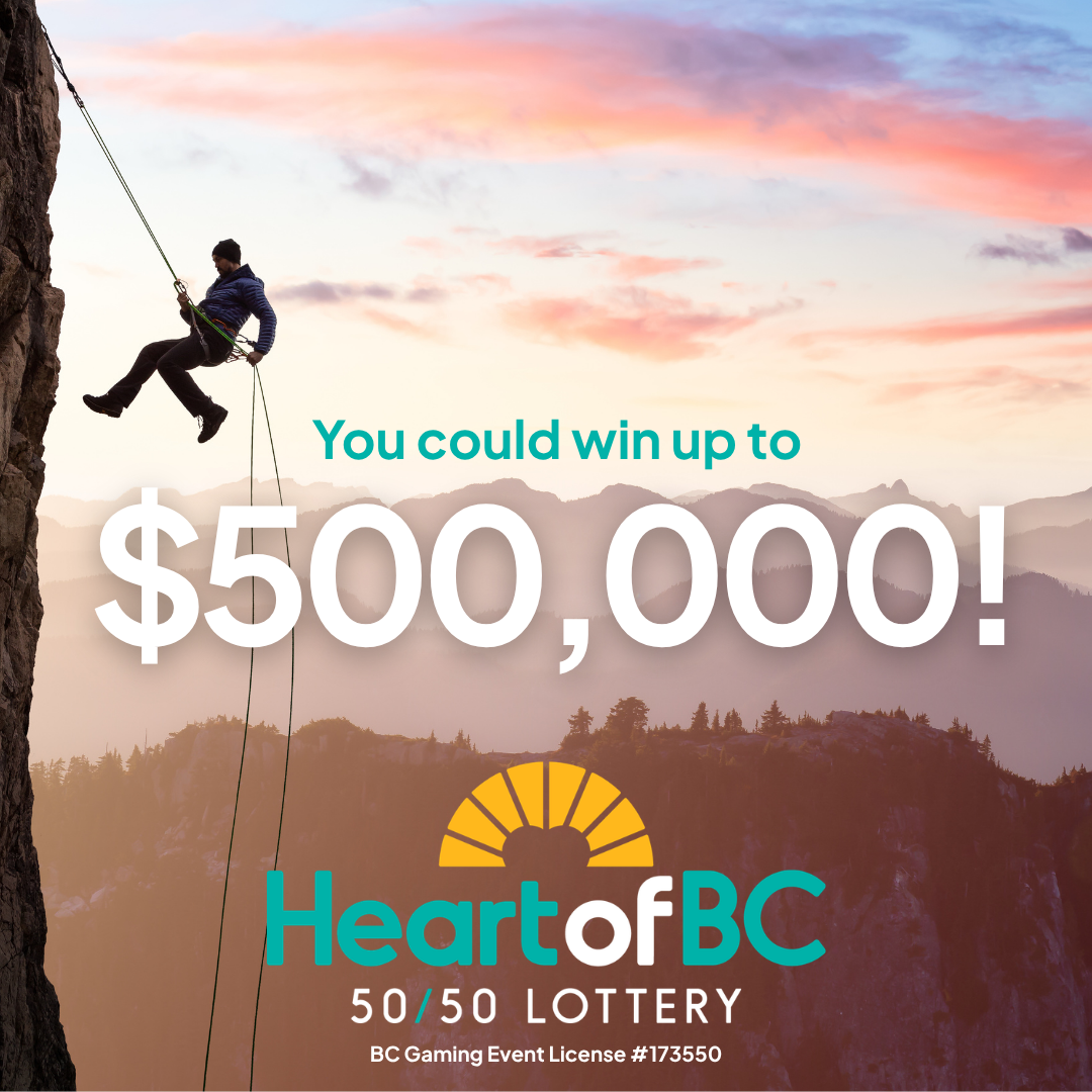 Heart of BC 50/50 Lottery Facebook ad from Jul 3, 2026