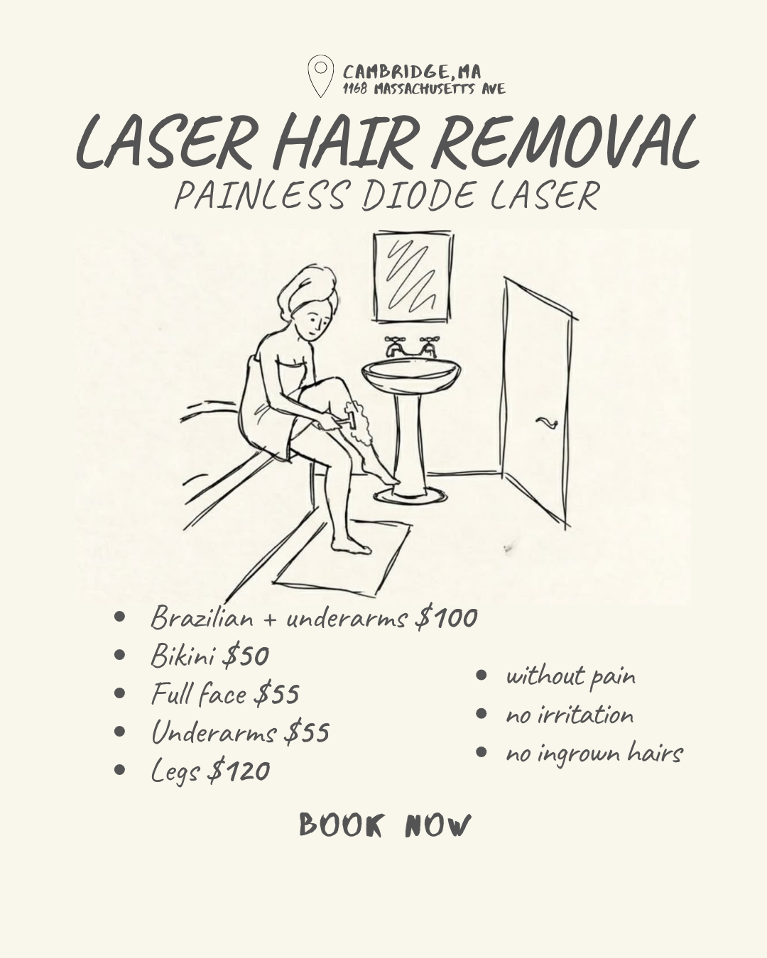 Suleymanova TurkanA Facebook ad: Stop spending every week shaving, waxing, and dealing…