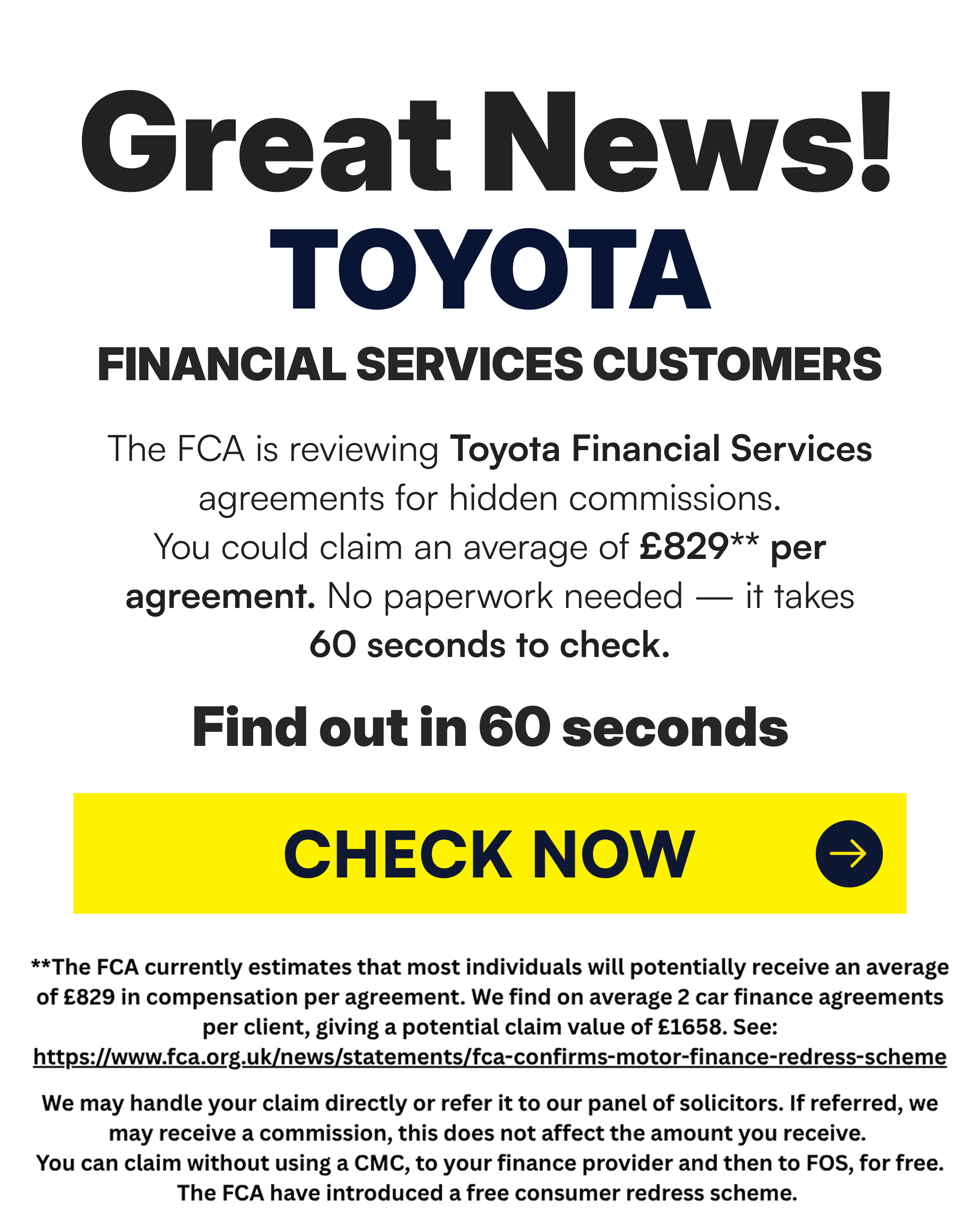 Mis-sold Expert Facebook ad: Find My Agreements