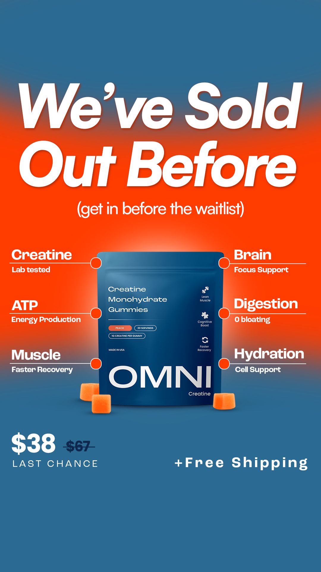 Omni Creatine Facebook ad