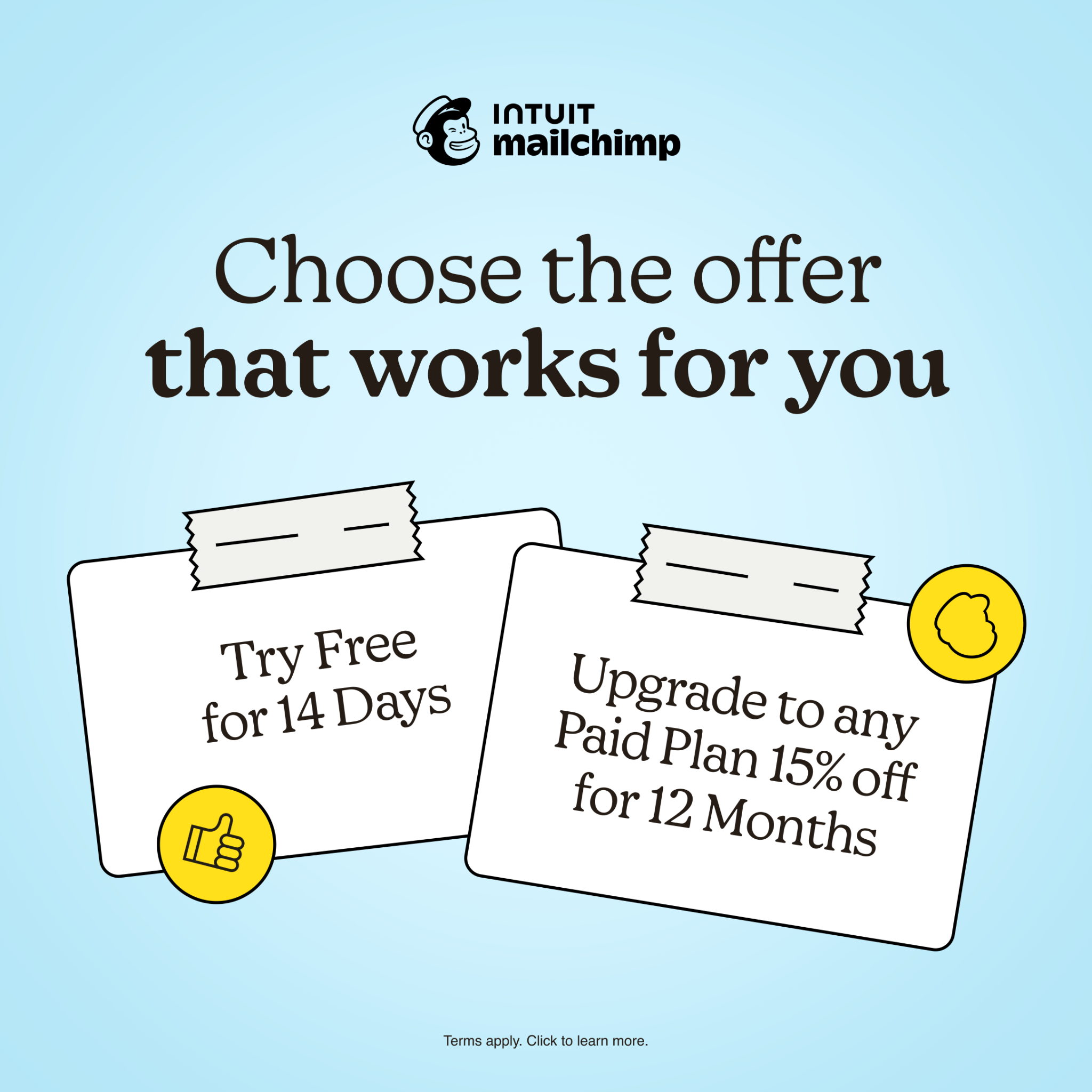 Intuit Mailchimp Facebook ad: Reach more, sell more