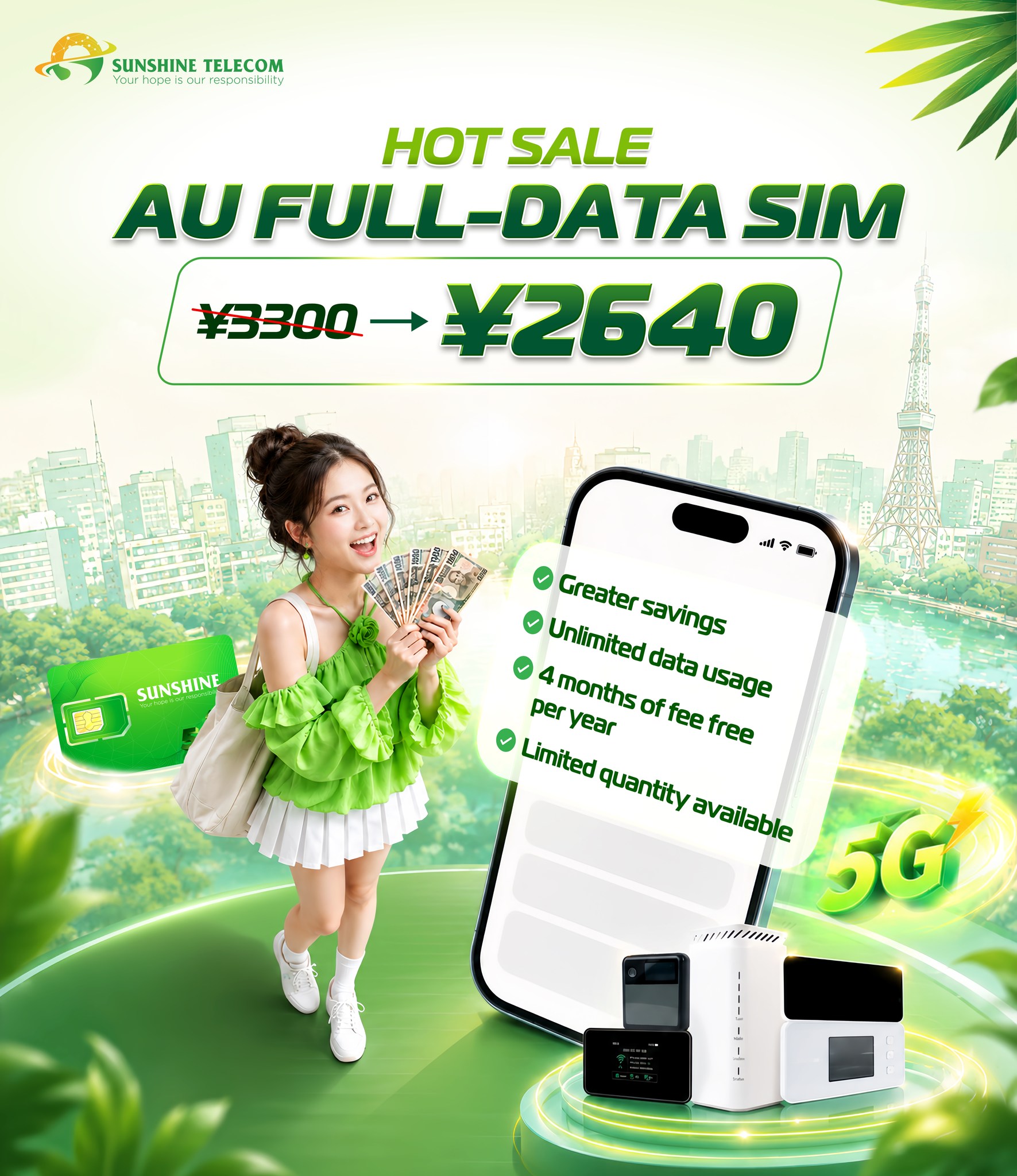 π¦π¨π‘π¦πππ‘π π§πππππ’π - ππ»π΄πΉπΆππ΅ Facebook ad: SPECIAL OFFER, AU FULL DATA SIM ONLY Β₯2,640!