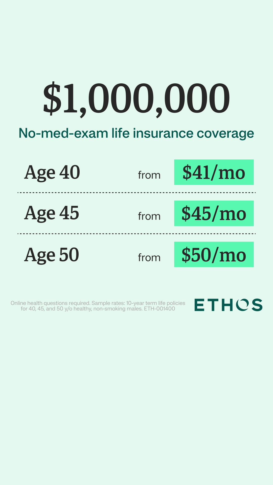 Ethos Facebook ad