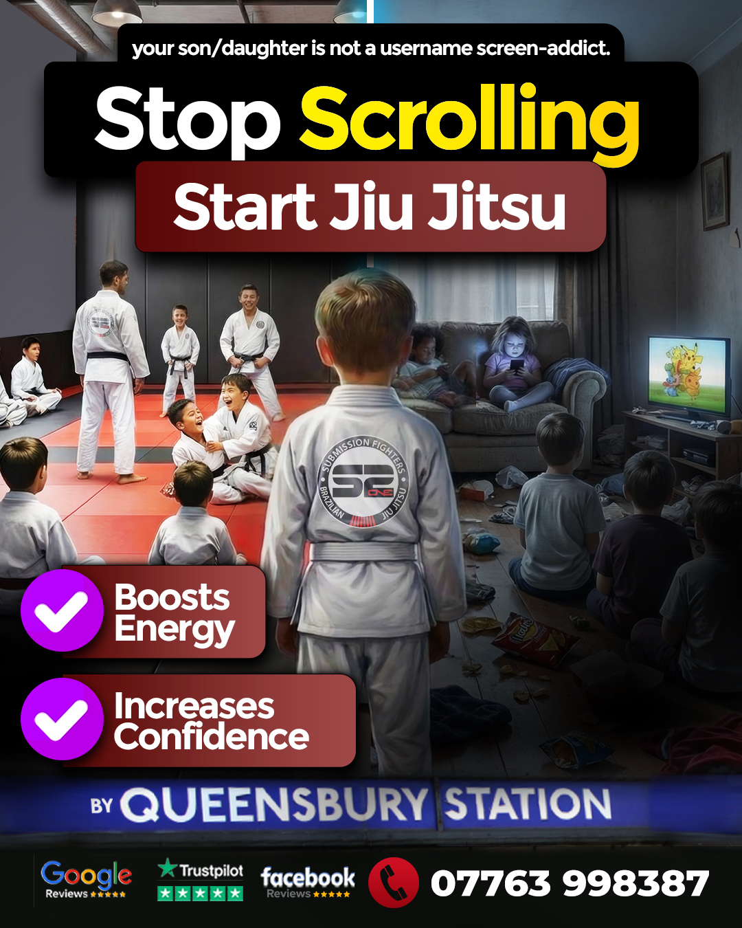 S2one Jiu Jitsu Academy Facebook ad from Mar 7, 2026