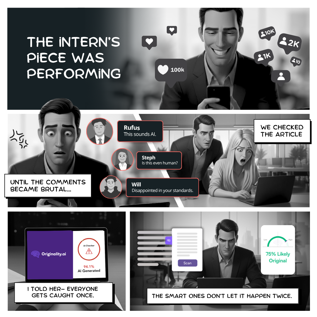 Originality.AI - AI Detection and Plagiarism Checking Facebook ad