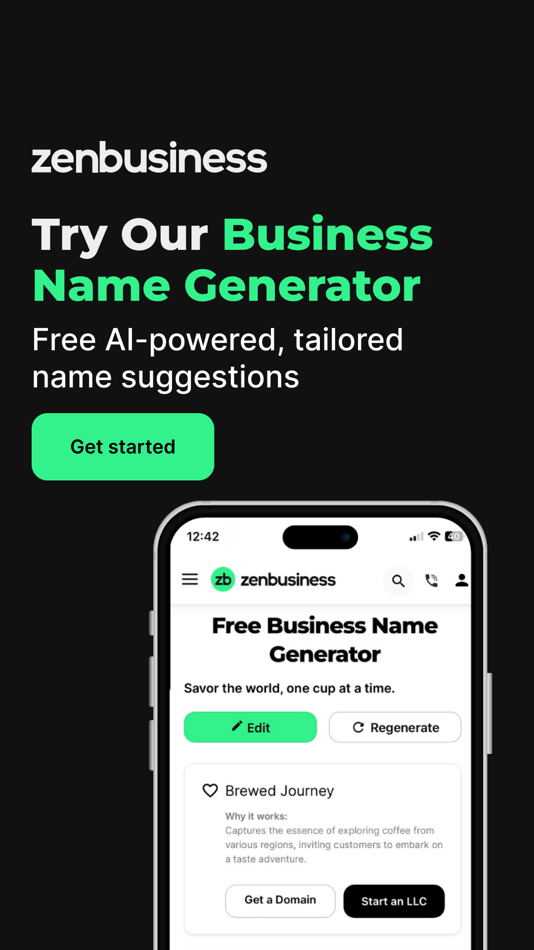 ZenBusiness Facebook ad