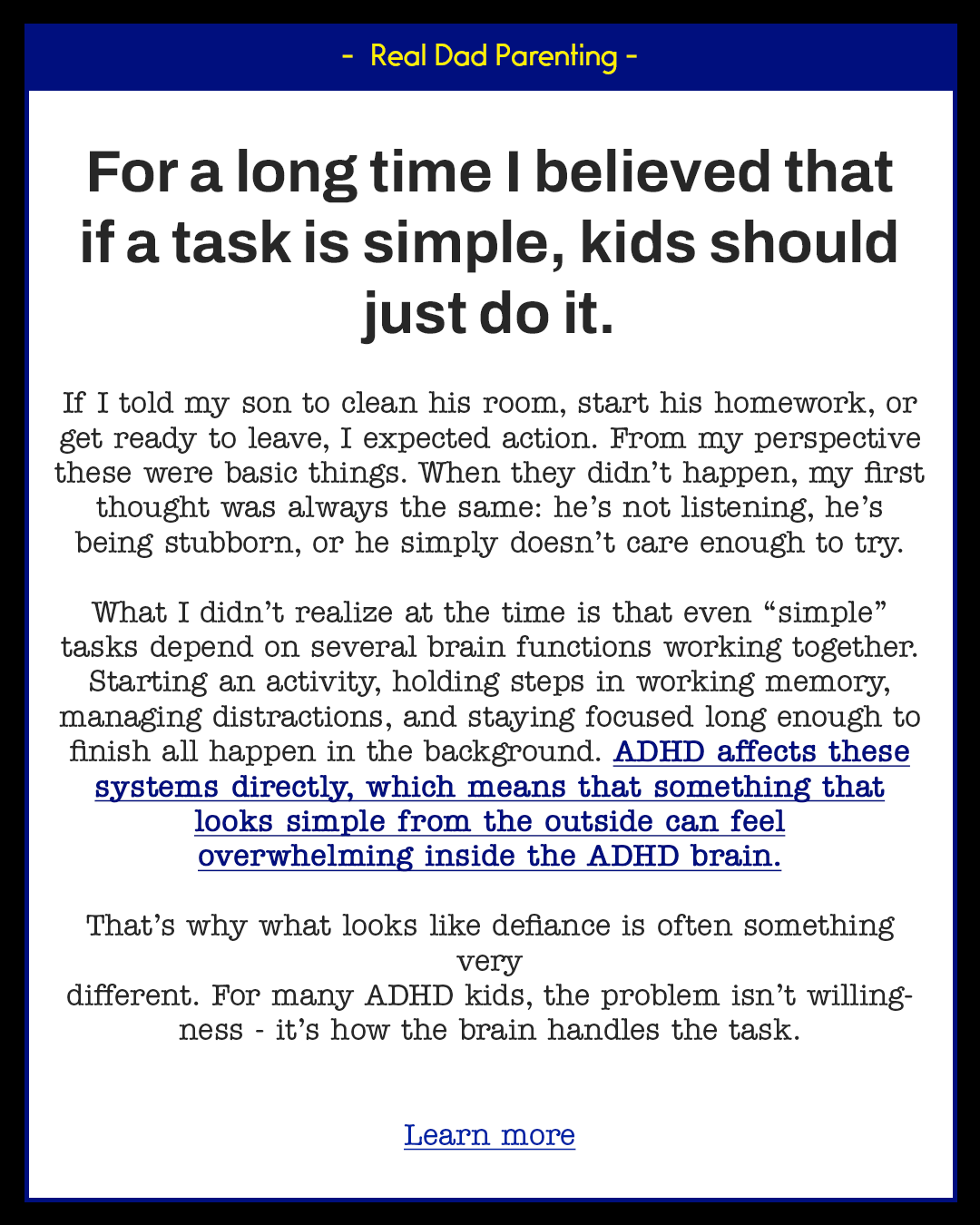 Parenting Leader Facebook ad