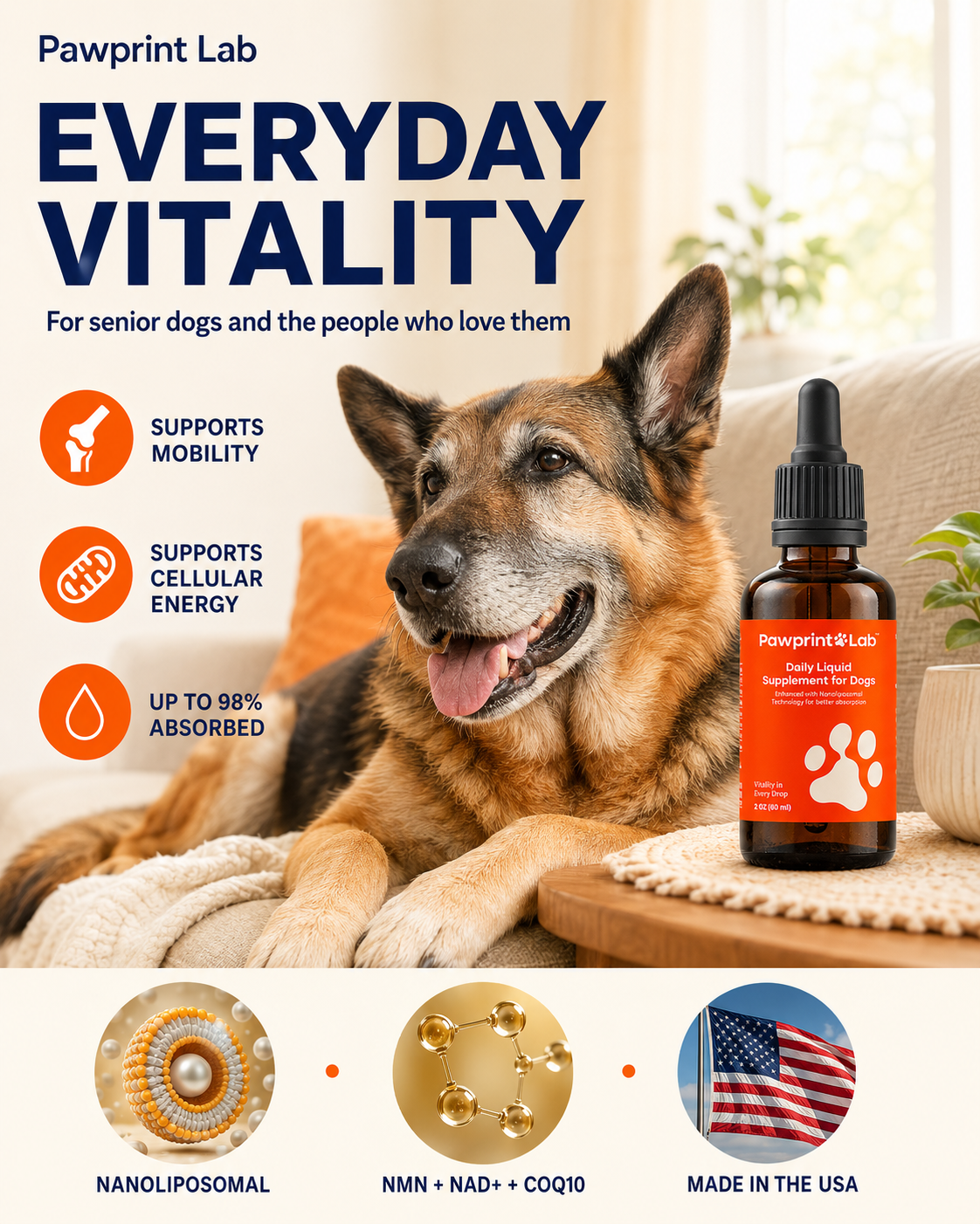 Vet-Approved Pet Products Facebook ad
