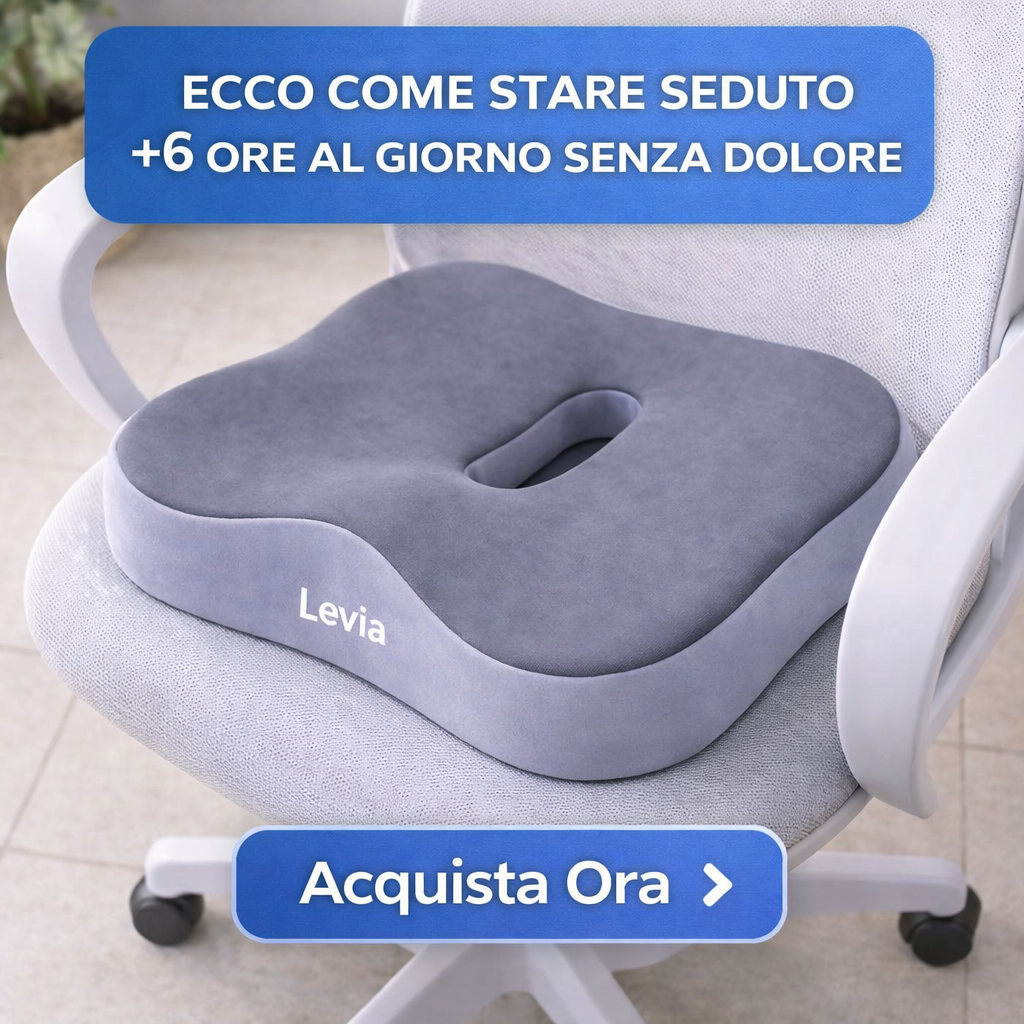 Levia Facebook ad: Seduto senza provare dolore