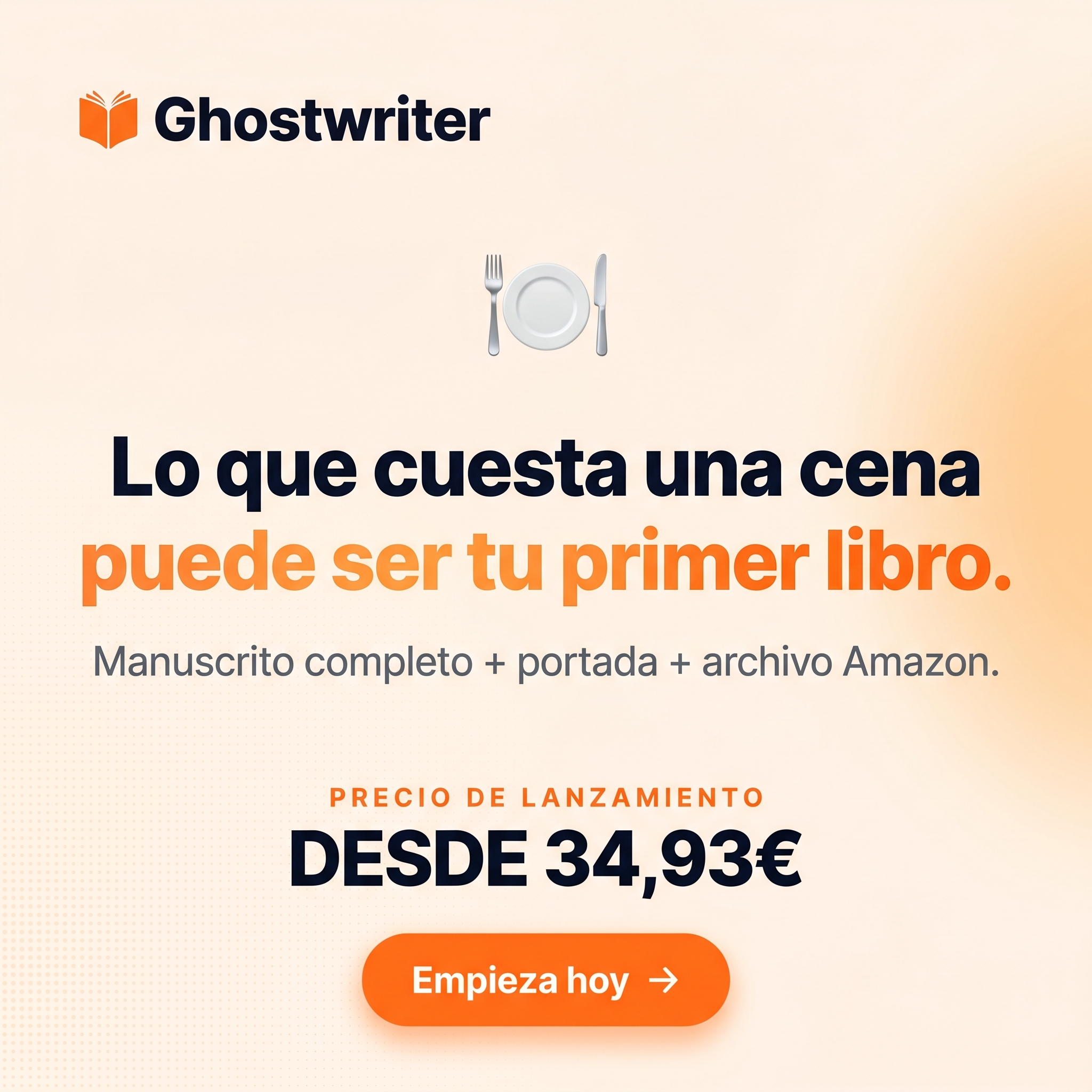 KDP Ghostwriter Facebook ad