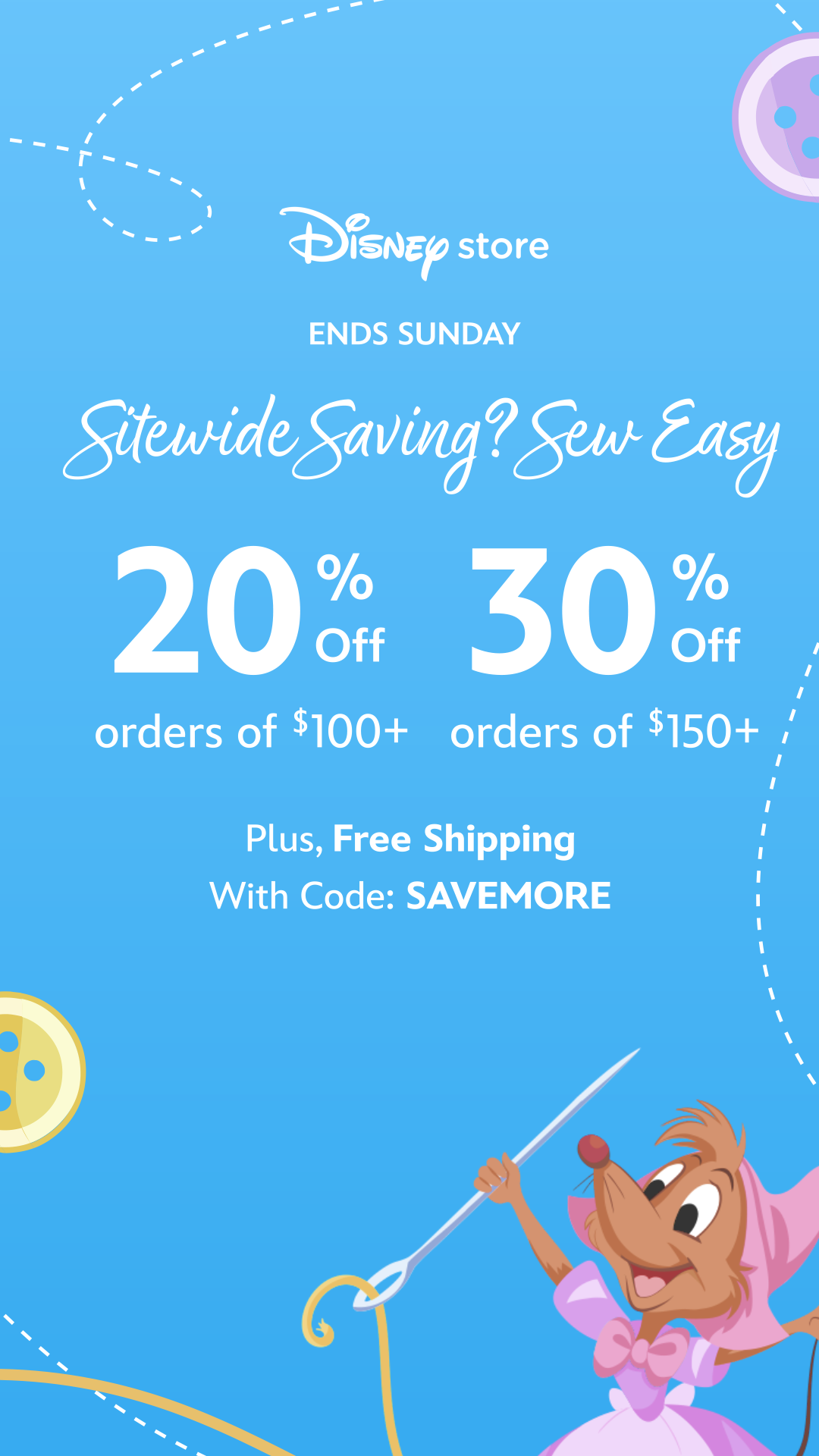 Disney Store Facebook ad