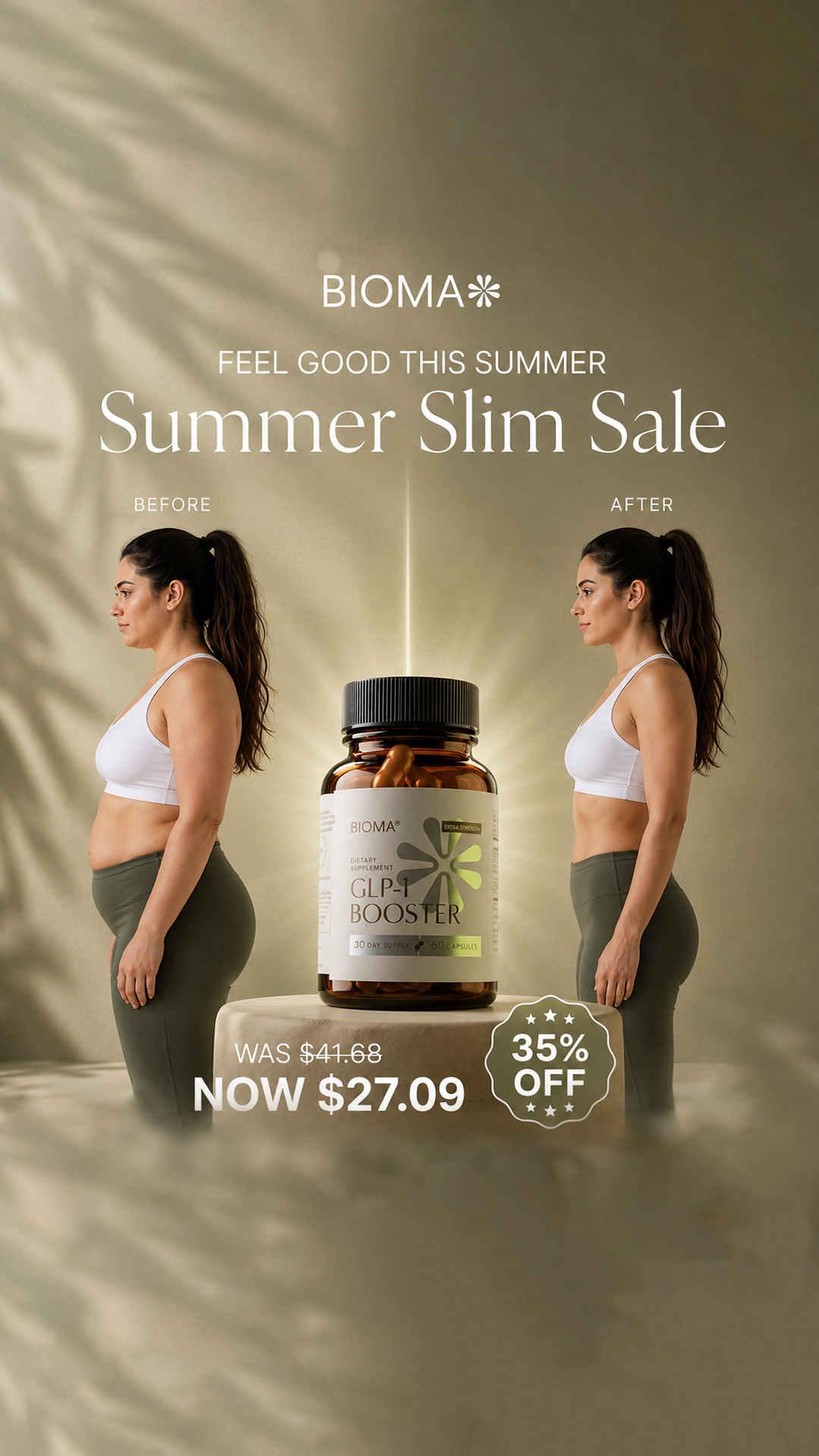 Bioma.Health Facebook ad: Summer Sale: 35% Off Bioma GLP-1 Booster