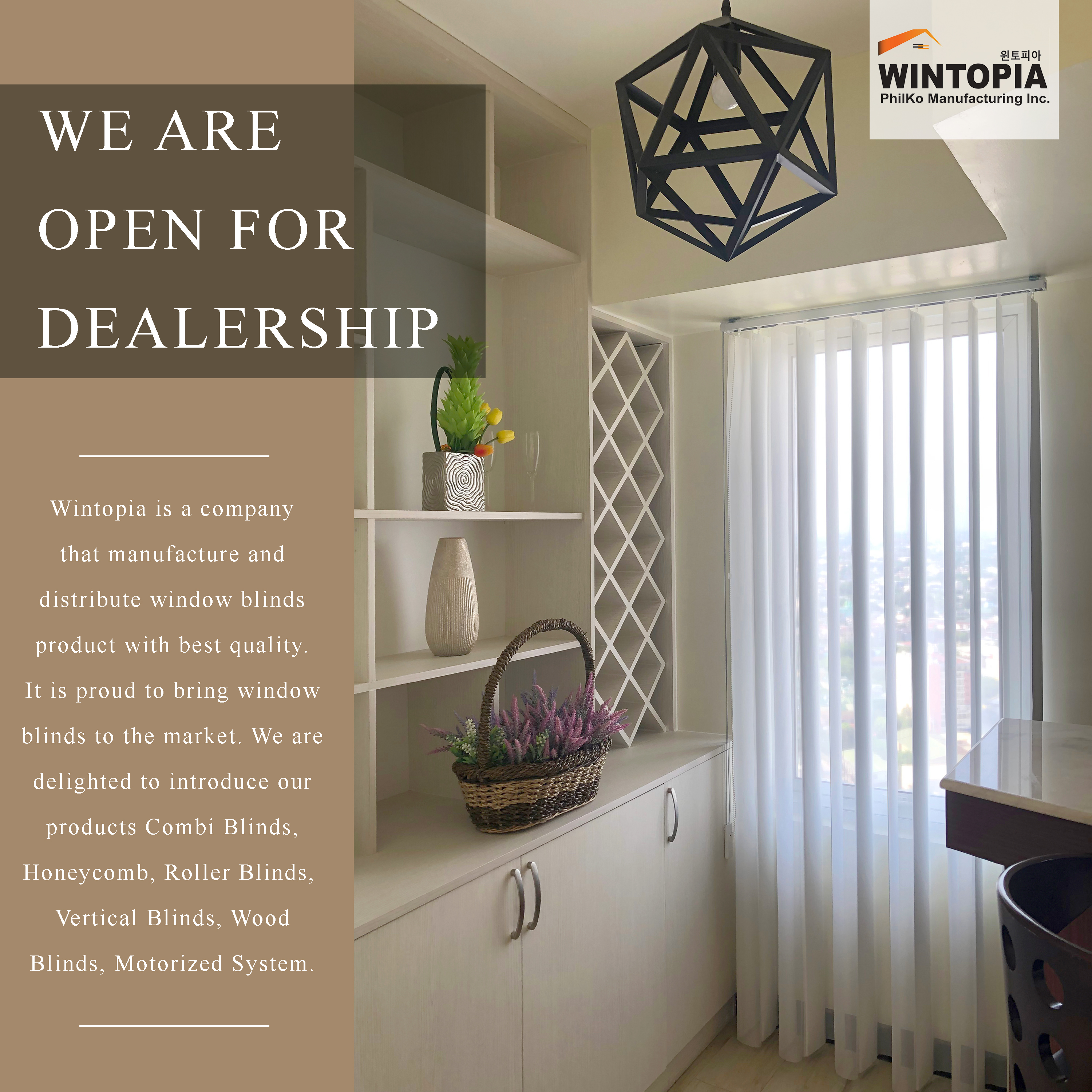 Wintopia PhilKo Manufacturing Inc. Facebook ad: Korea's Leading Window Blinds Company | Wintopia Philko…