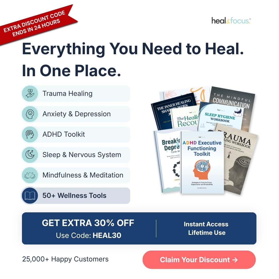 Printable WITH Lisa Facebook ad: Everything you need to heal - use code HEAL30 for extra…