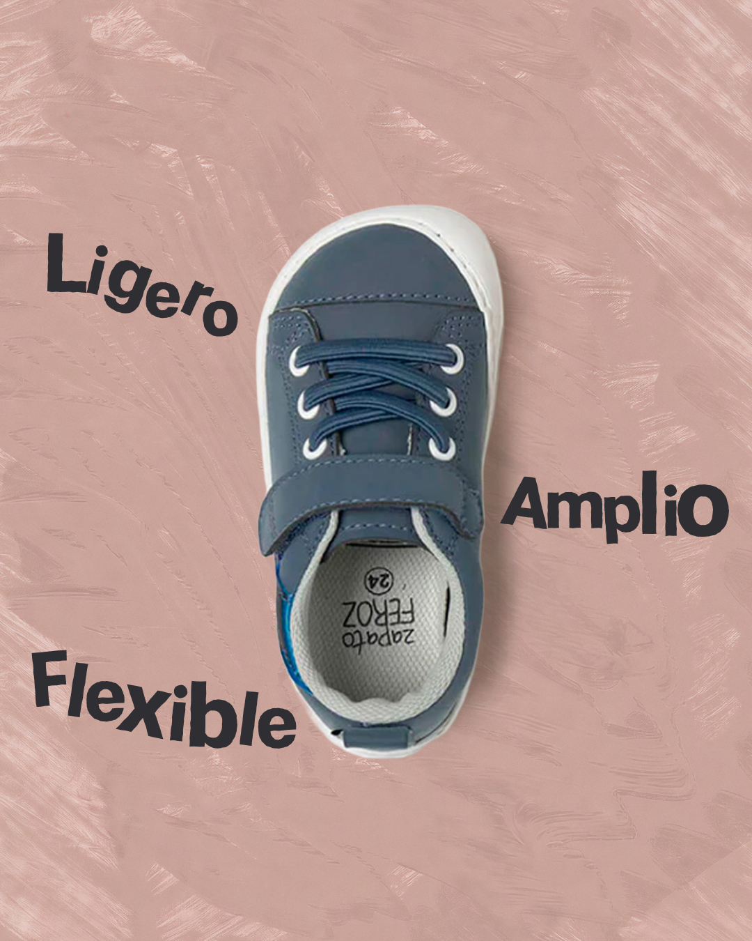 zapato FEROZ Facebook ad: Movimiento natural, sin estorbos