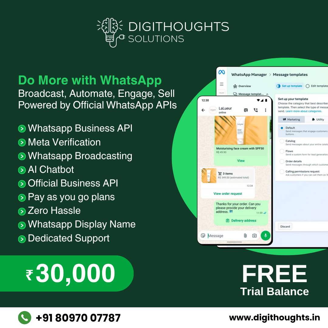 Digithoughts Solutions Facebook ad: Automate Your Business on WhatsApp