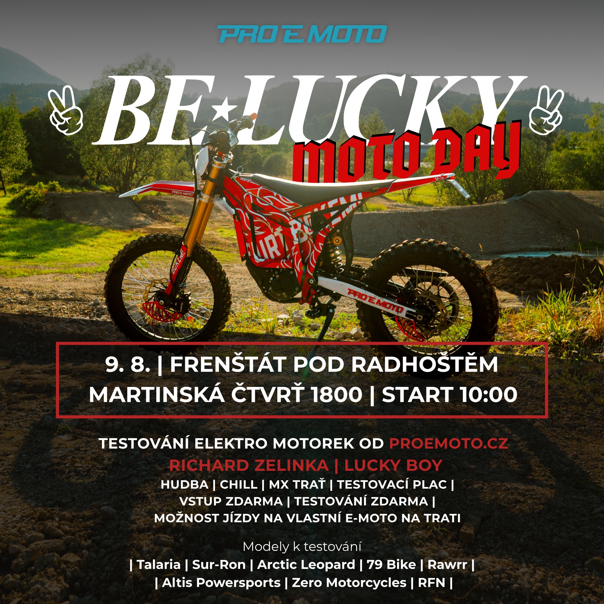 Dj Lucky boy Facebook ad: Chceš si zkusit elektro motorku?