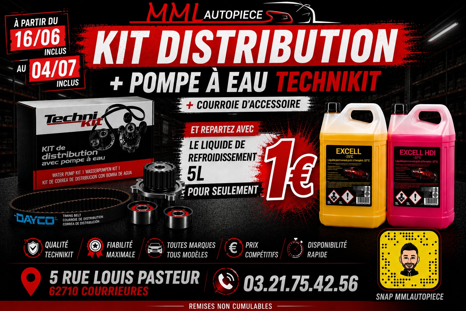 MMLautopieces Facebook ad: OFFRE EXCEPTIONNELLE CHEZ MMLAUTOPIECES
