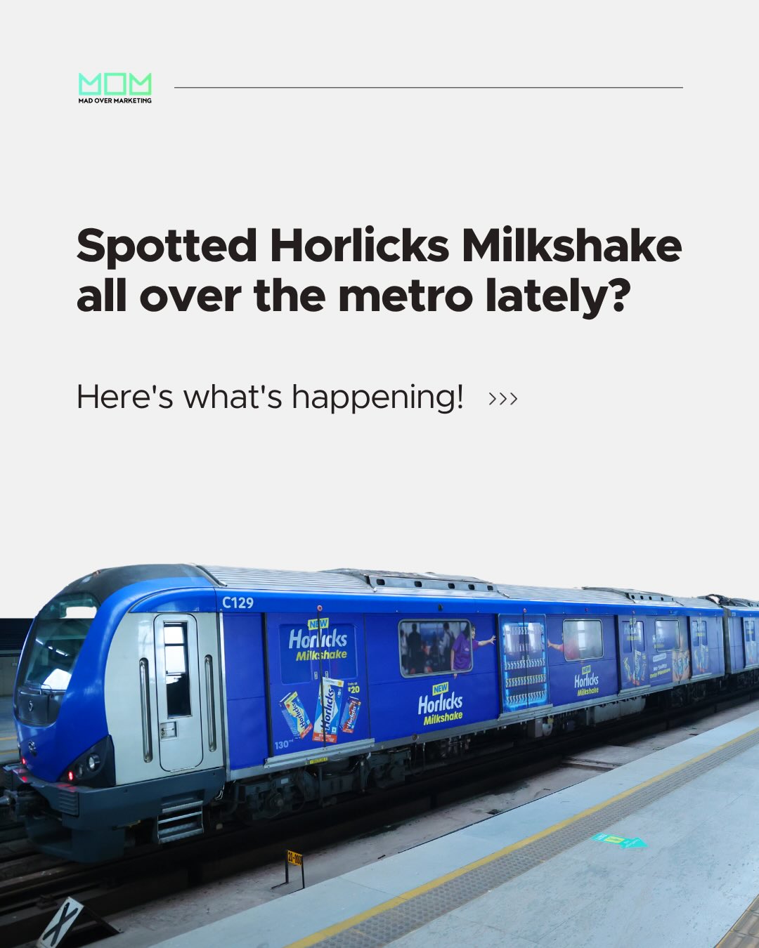 Mad over Marketing (M.O.M) Facebook ad: Horlicks Milkshake has launched ready-to-drink milkshakes…