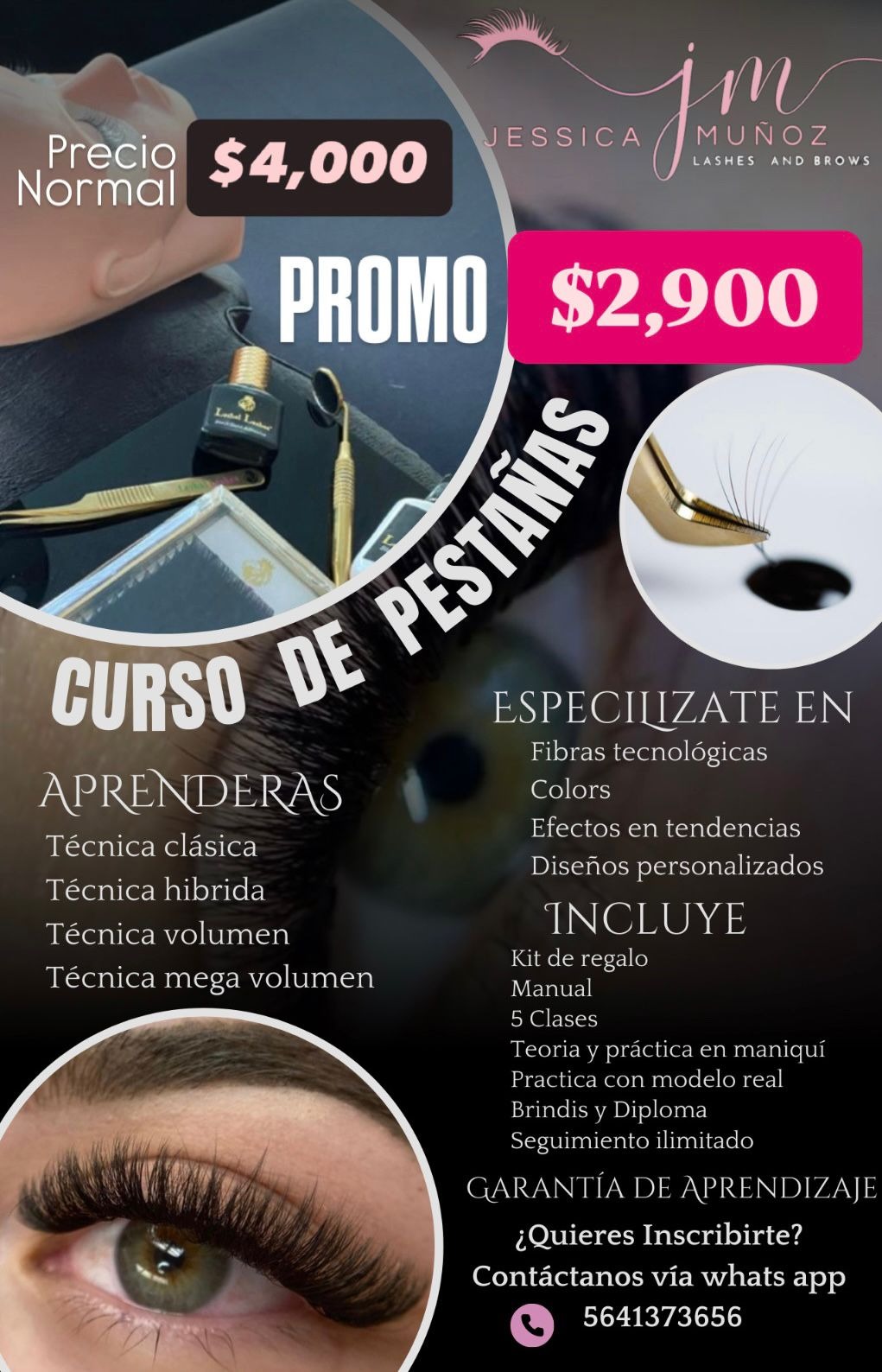 JM Lashes Brows Facebook ad from Mar 31, 2026