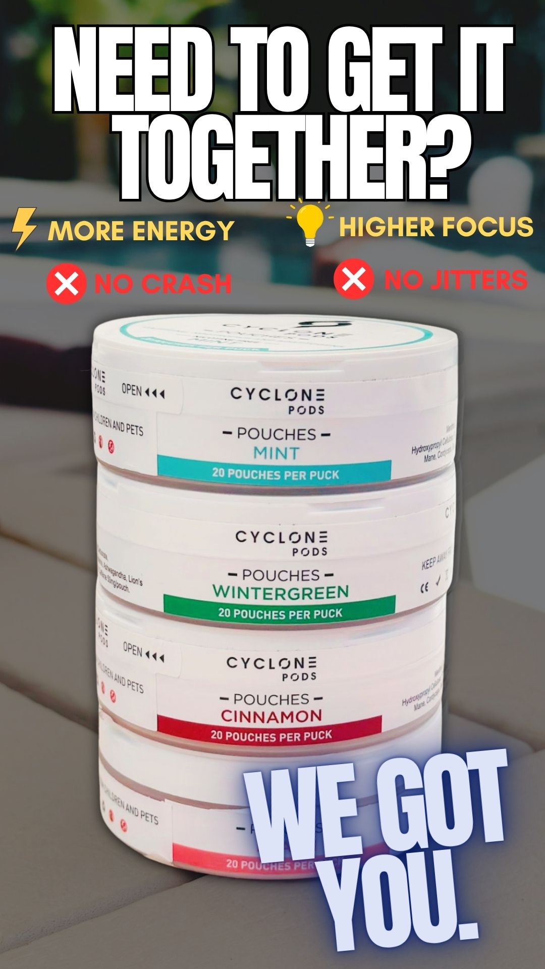 Cyclone Pods Facebook ad: Grab it today.