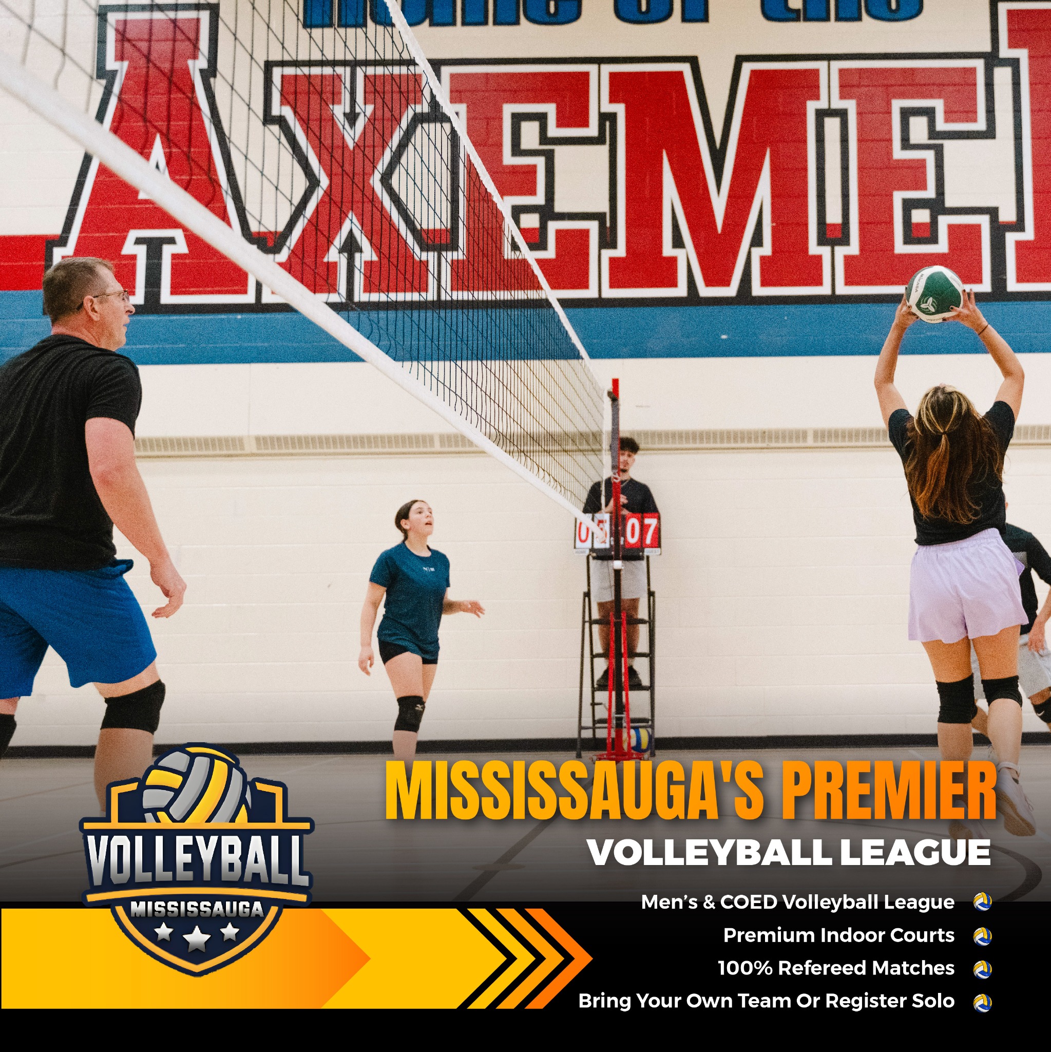 Volleyball Mississauga Facebook ad: Under $8 Per Game for a Limited Time!