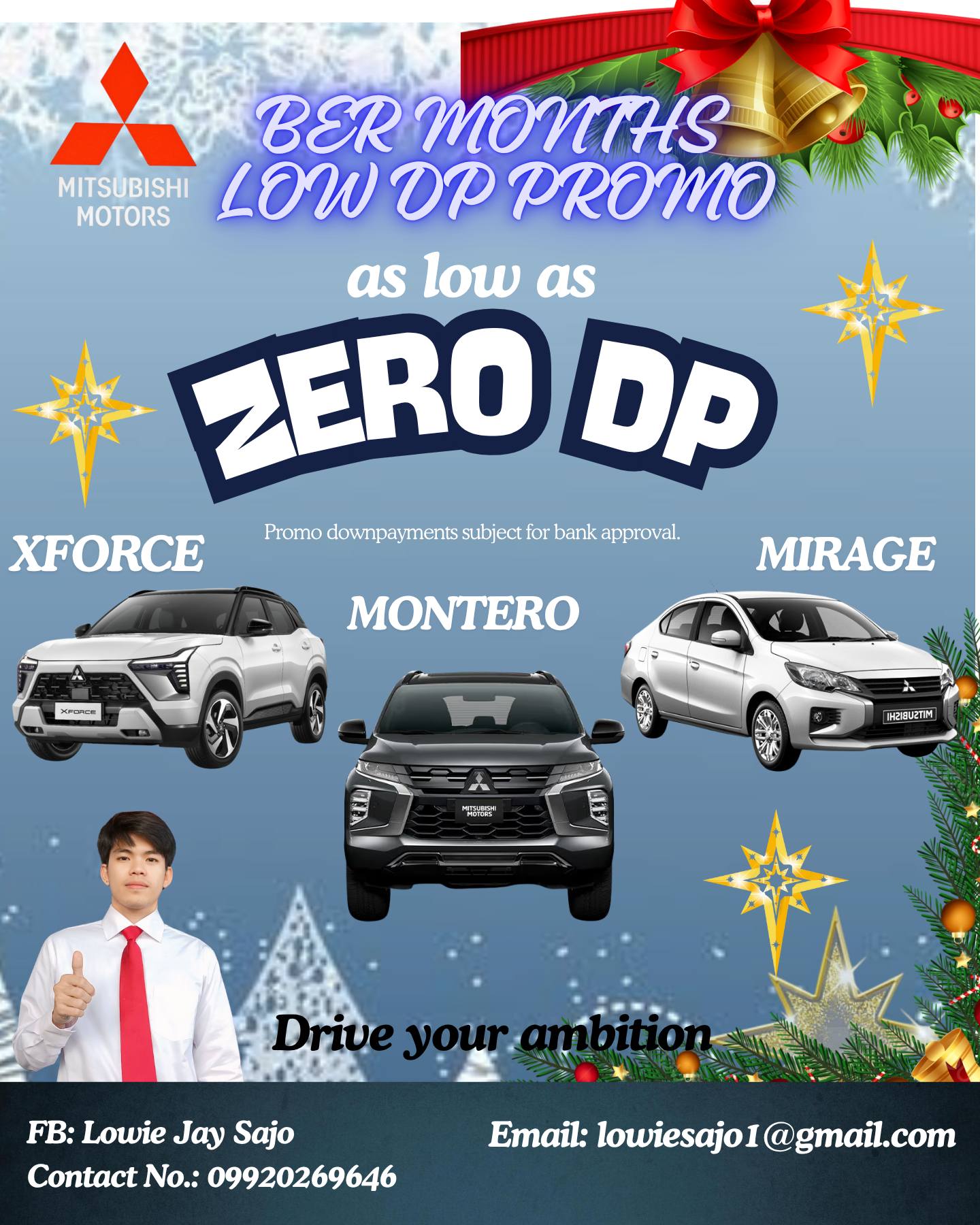 Mitsubishi Gensan by Lowie Jay Sajo Facebook ad: 𝐁𝐄𝐑 𝐌𝐎𝐍𝐓𝐇𝐒 𝐋𝐎𝐖𝐄𝐒𝐓 𝐃𝐏 𝐏𝐑𝐎𝐌𝐎