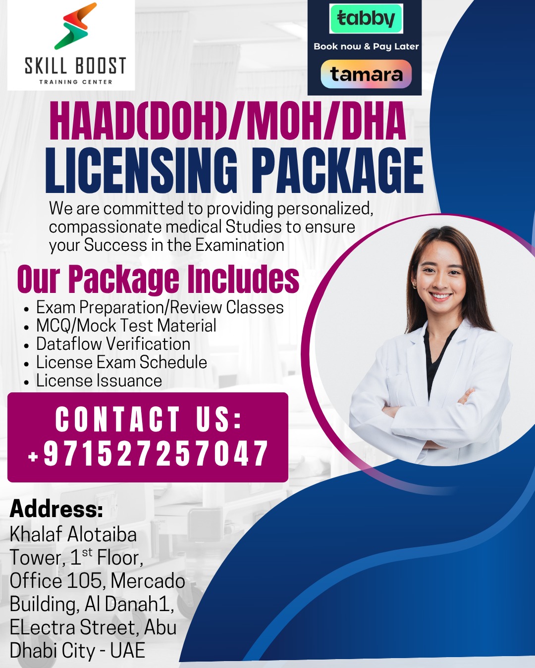 Skill Boost Training Center Facebook ad: Be a Licensed Healthcare professional with our DOH/DHA…
