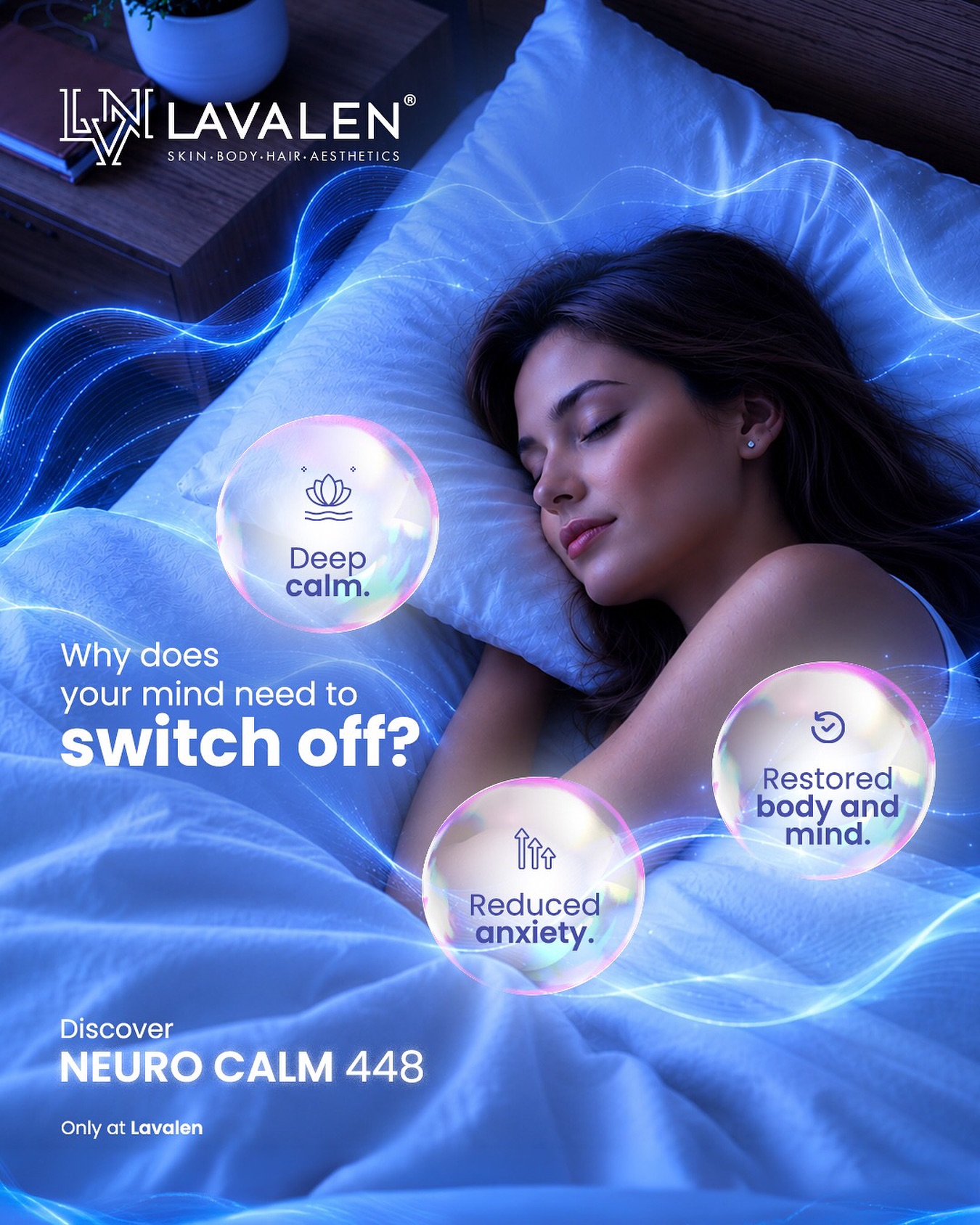 Lavalen Facebook ad: Why does your mind need to switch off?
