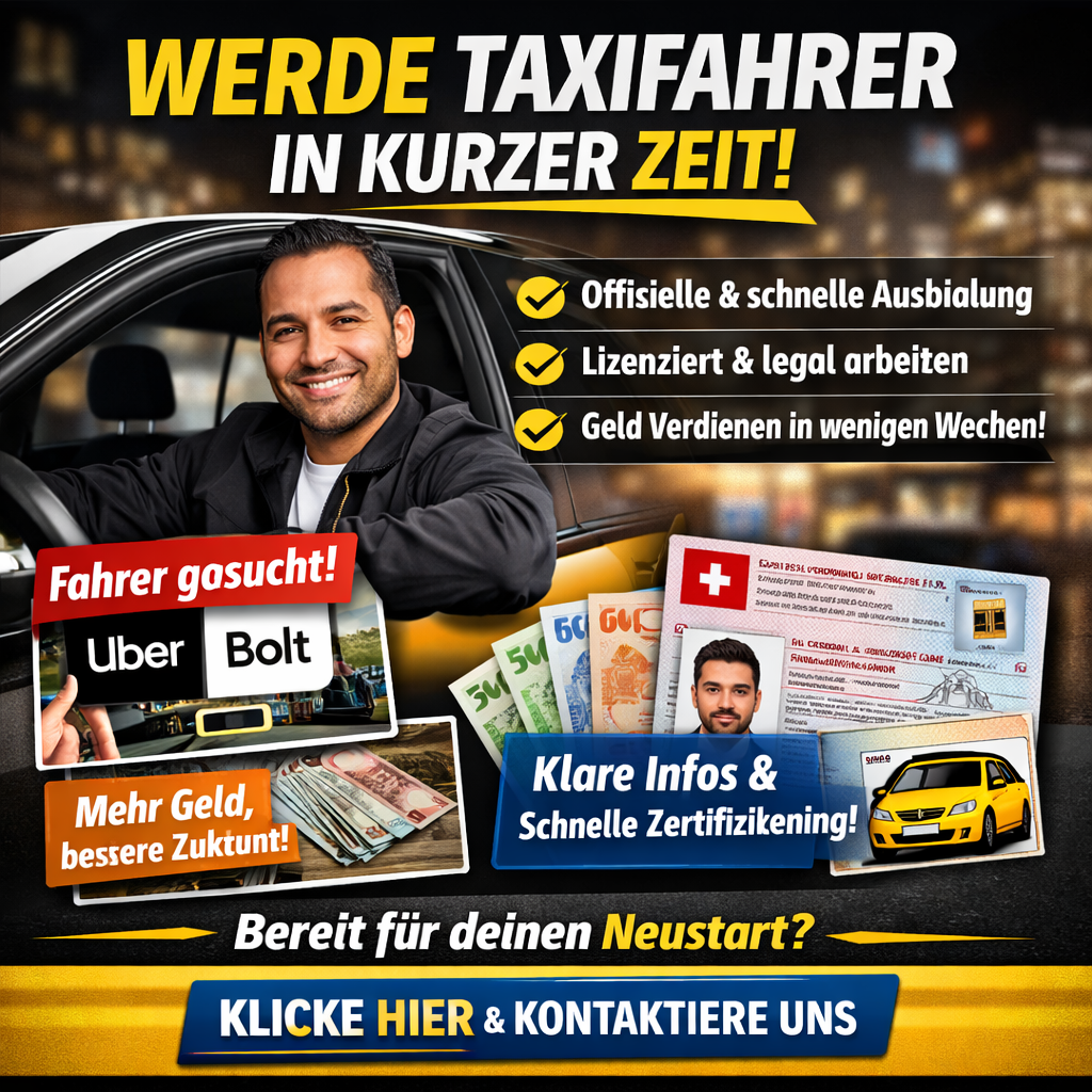 Taxi-itheorie Facebook ad: Starte jetzt als Taxifahrer, schneller als du denkst!