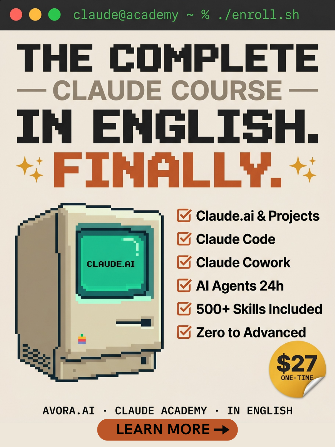 Avora Global Facebook ad: Claude Academy