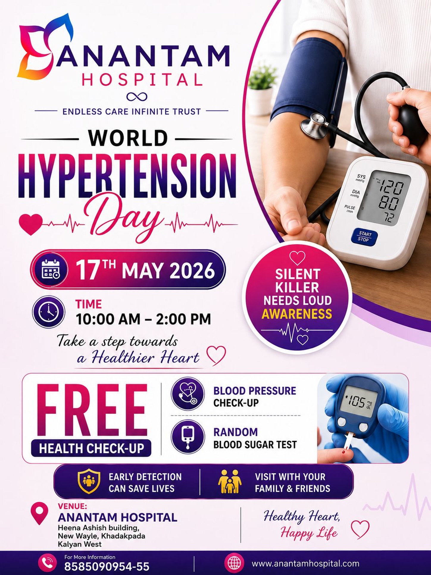 anantamhospital Facebook ad: Hypertension is often called the ‘silent killer’ because…