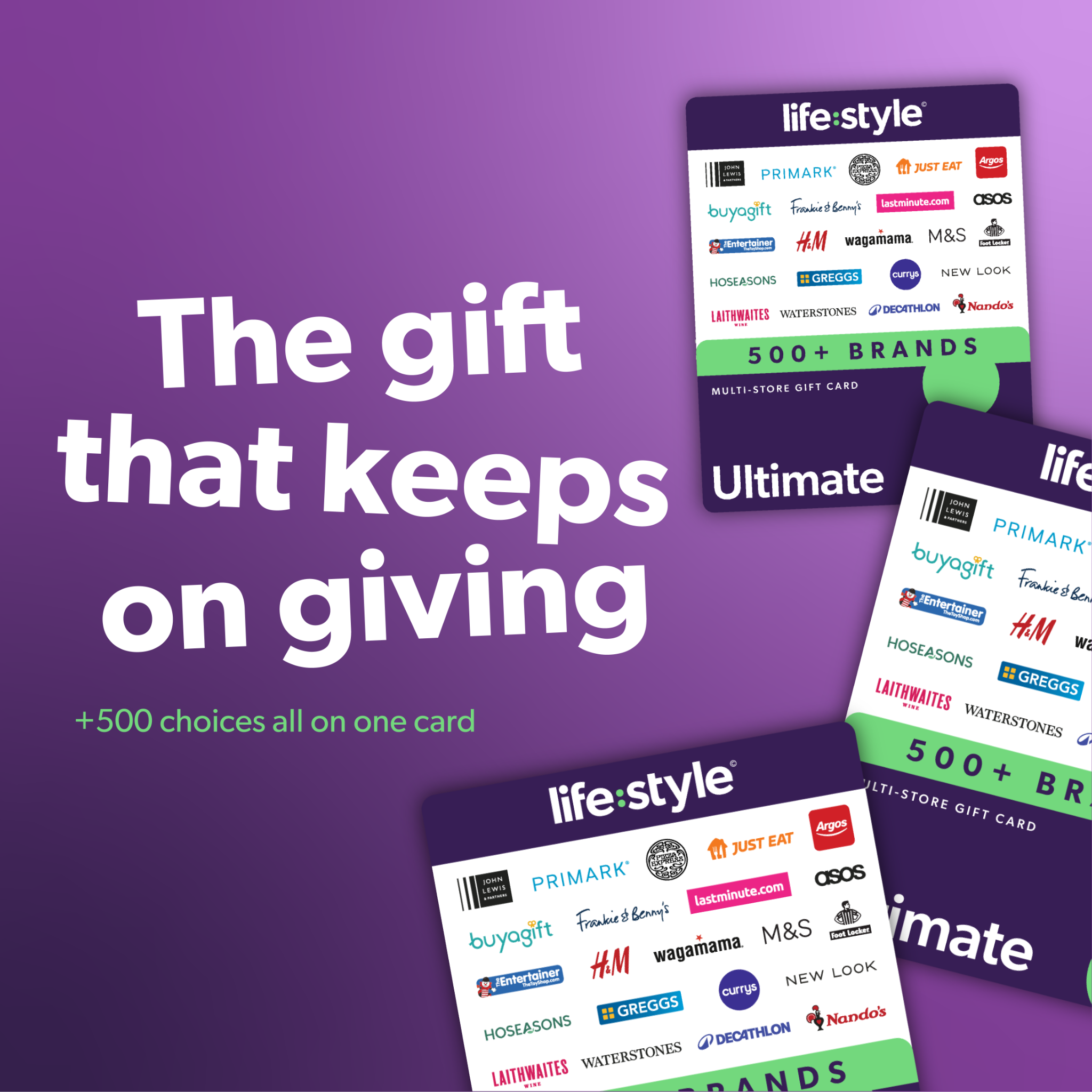 Lifestyle Gift Cards Facebook ad