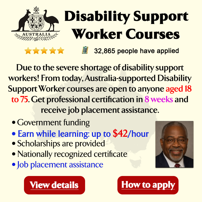 Universal-assistant Facebook ad: Disability Support Worker courses