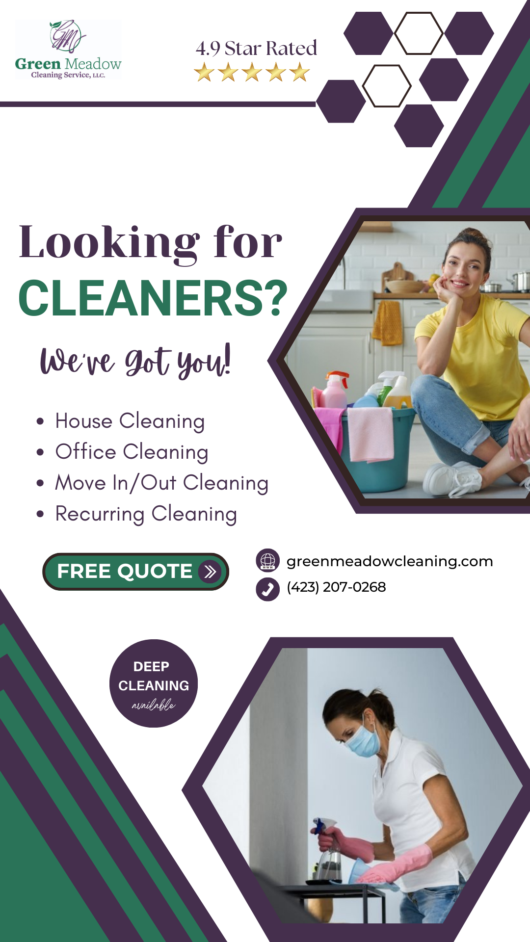 Green Meadow Cleaning Services Facebook ad