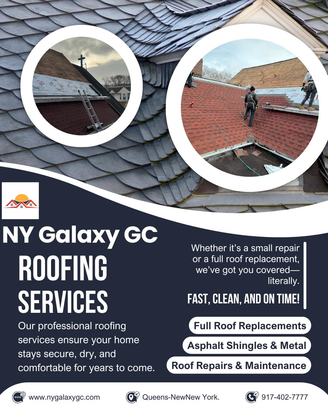 NY Galaxy General Contracting Inc. Facebook ad: We are here to work hard and bring…