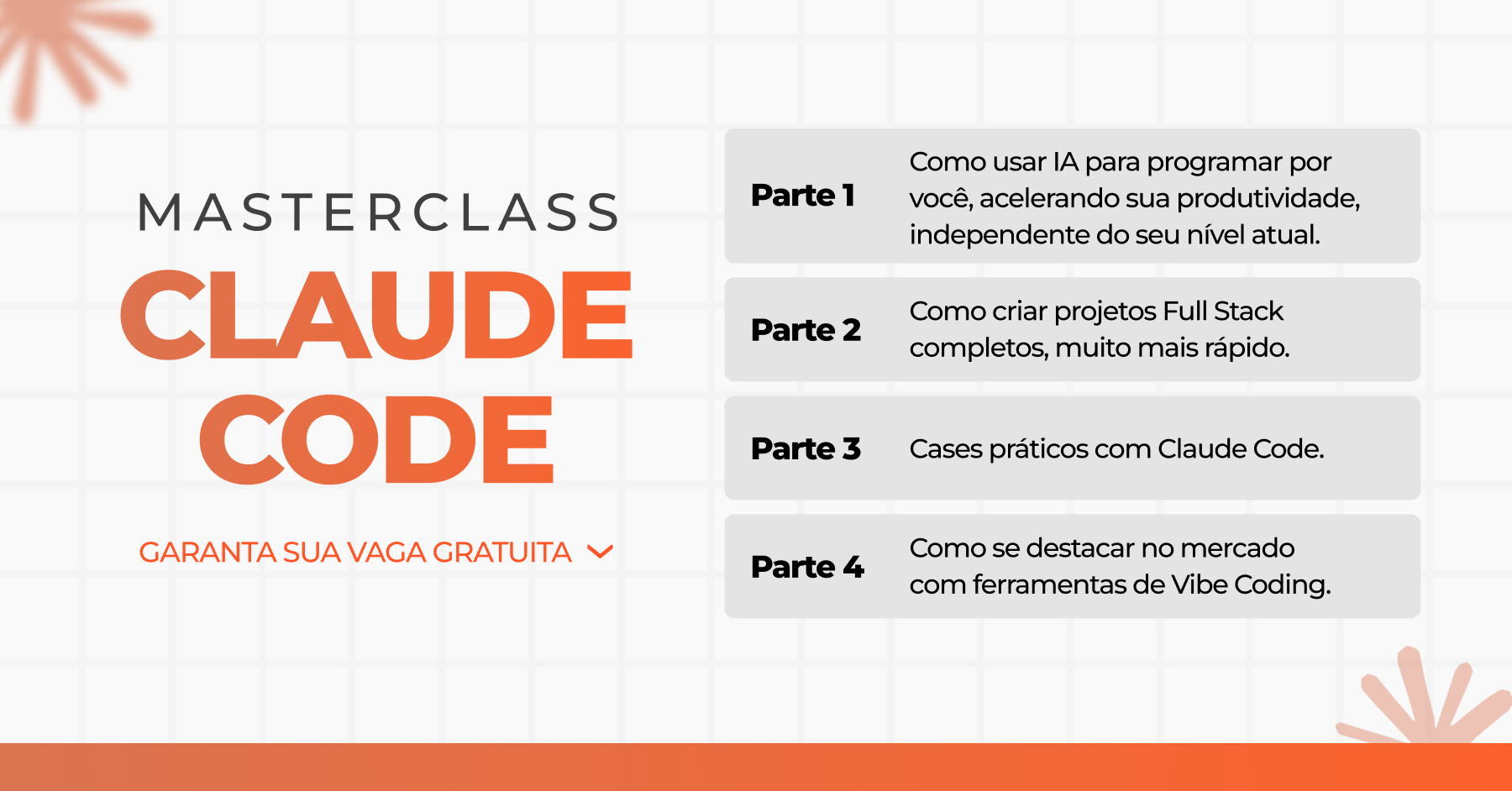 Hashtag NoCode Facebook ad: Inscreva-se na Masterclass Gratuita de Claude Code